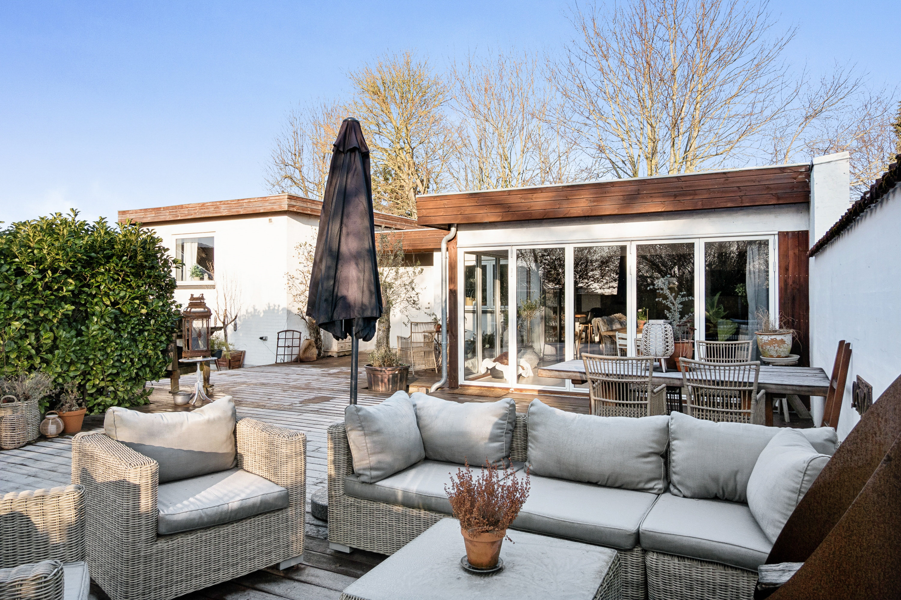 Rækkehus: Hus ser fra haven på Gammel Køge Landevej 790B, 2660 Brøndby Strand