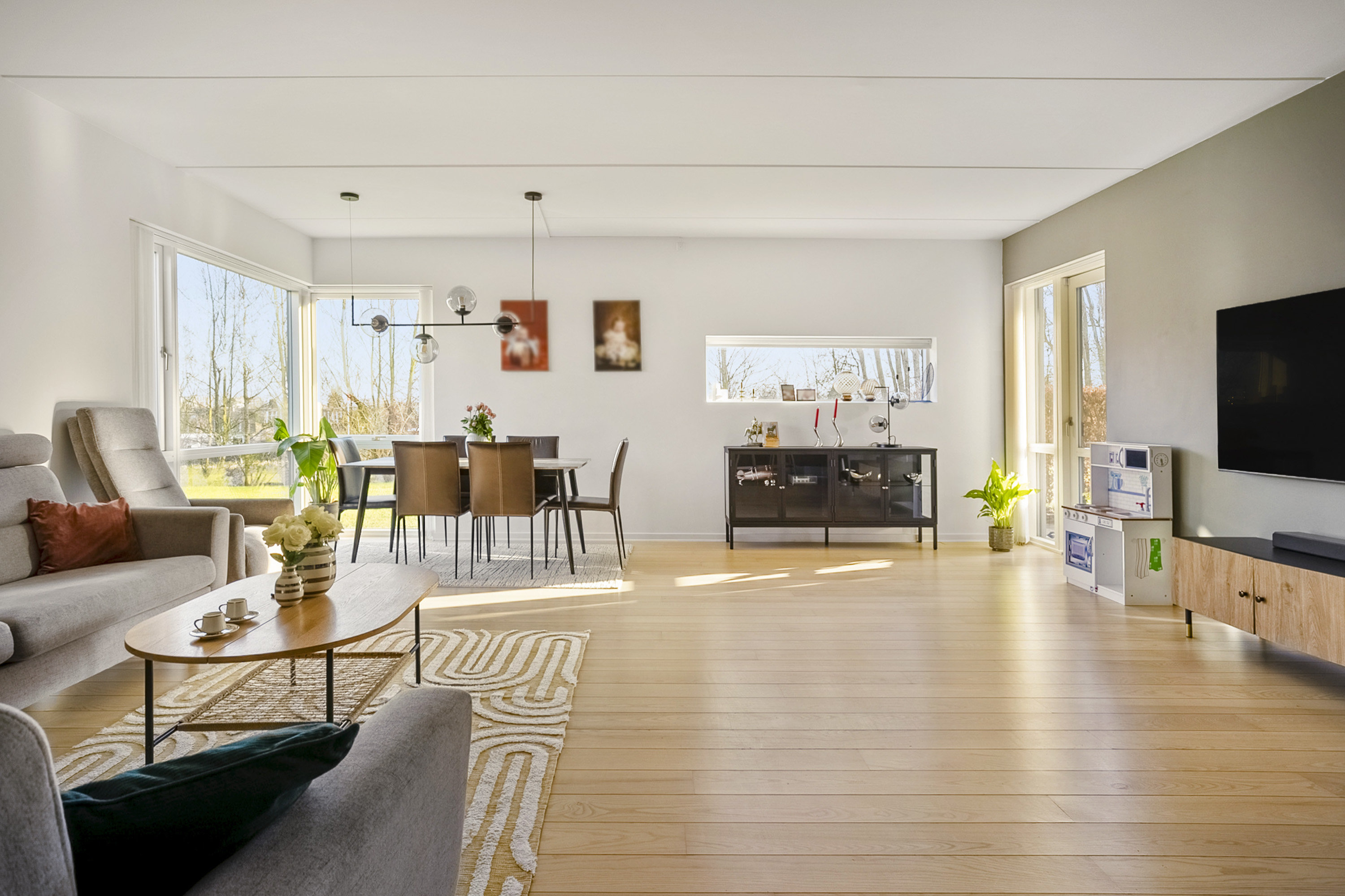 Fremhævet stue billede i fuldskærmstilstand. Billede af Ternevej 67C, st.., 8700 Horsens