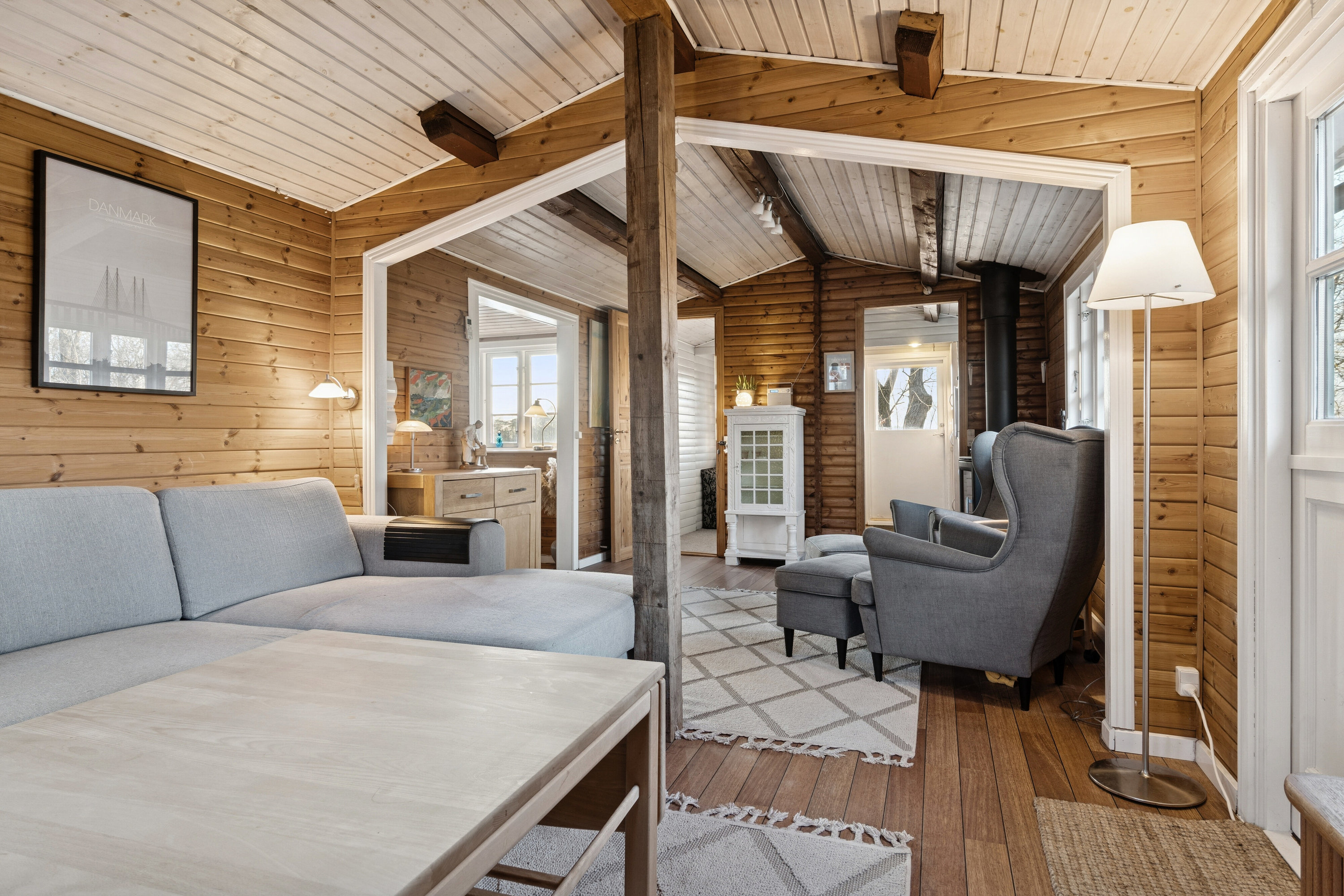 Fremhævet stue billede i fuldskærmstilstand. Billede af Ovebæks Høj 37, Lammefjorden, 4571 Grevinge