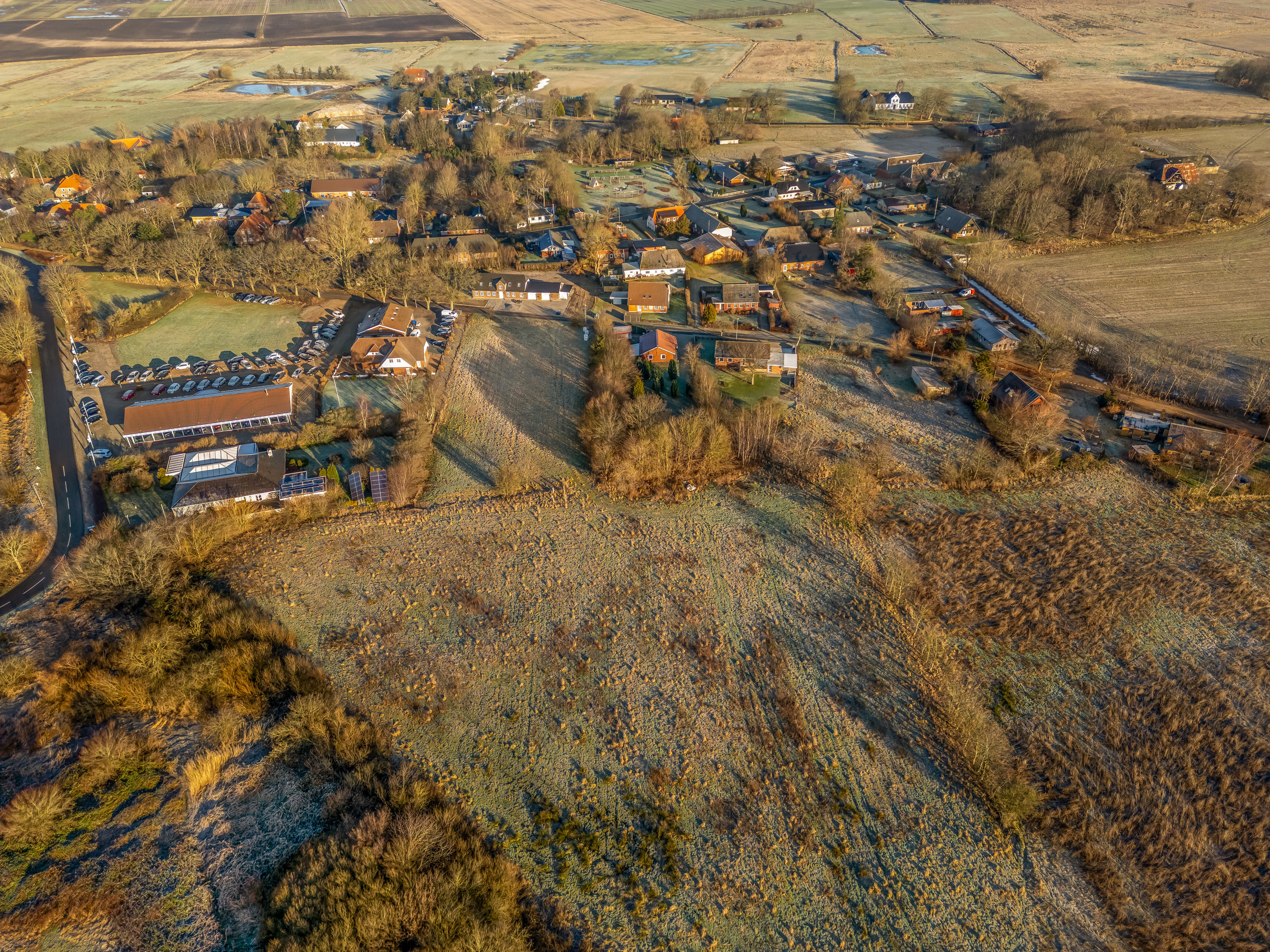 Fremhævet luftfoto billede i fuldskærmstilstand. Billede af Sønderbækvej 11, Sæd, 6270 Tønder