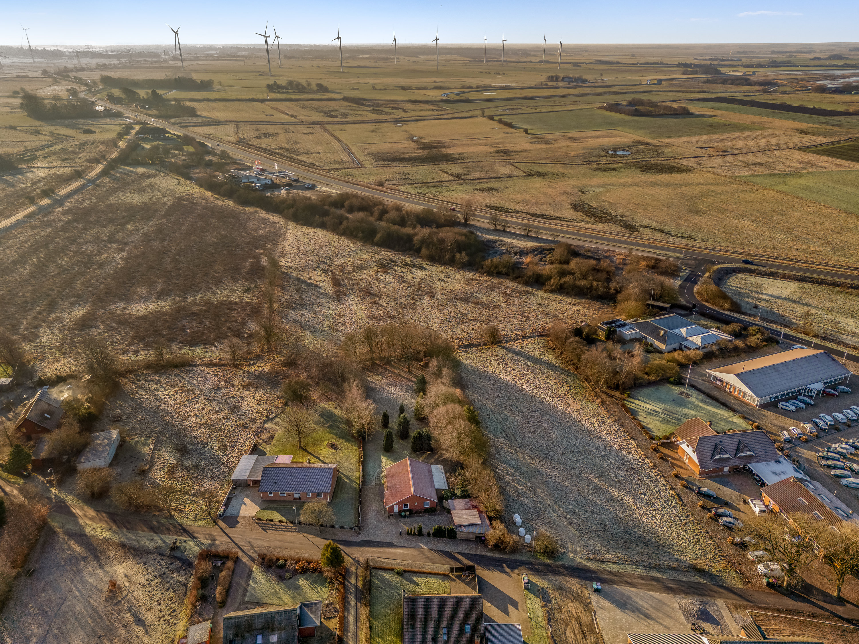 Fremhævet luftfoto billede i fuldskærmstilstand. Billede af Sønderbækvej 11, Sæd, 6270 Tønder