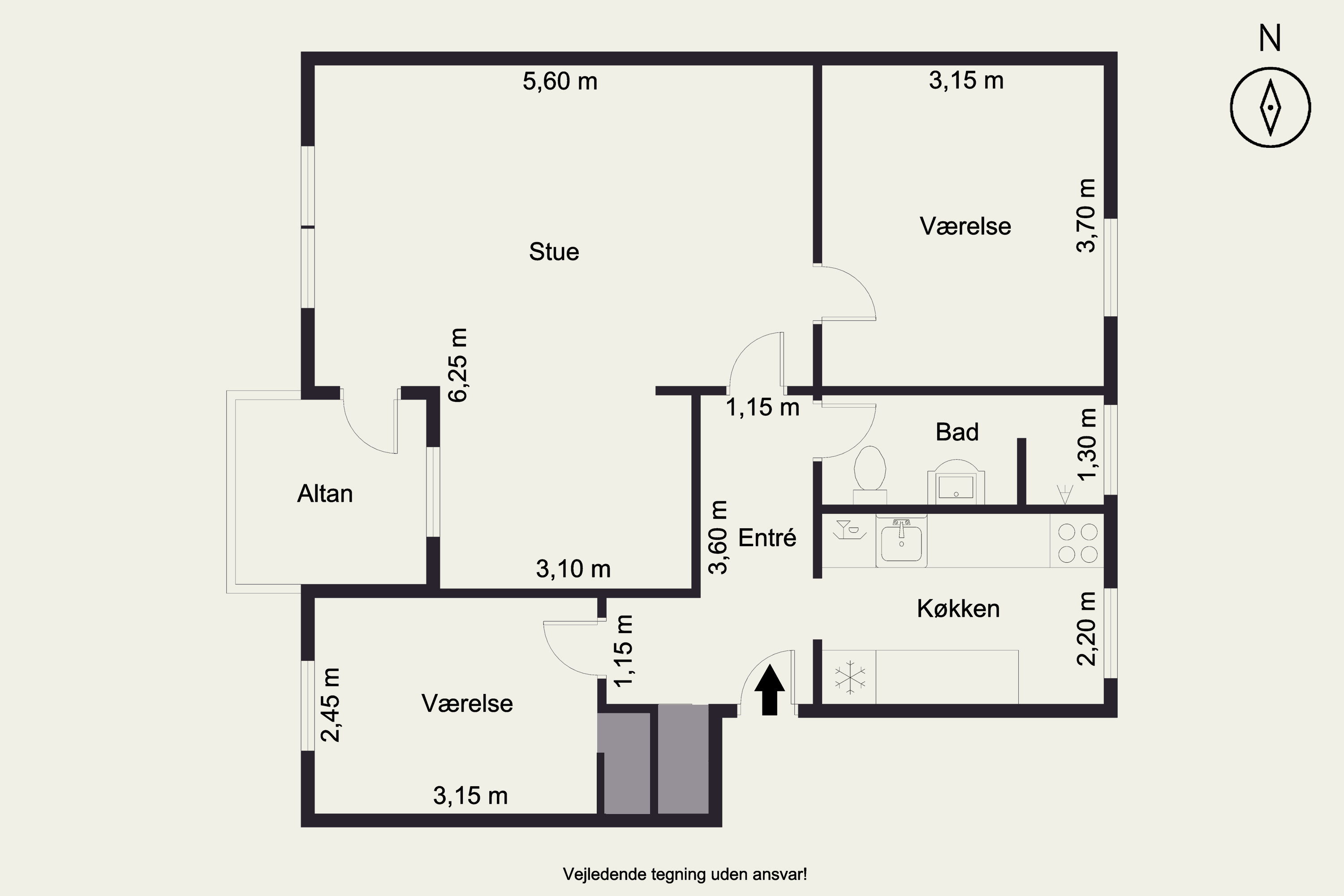 Plantegninger billede af Doktorvænget 43, st.. th., 7500 Holstebro