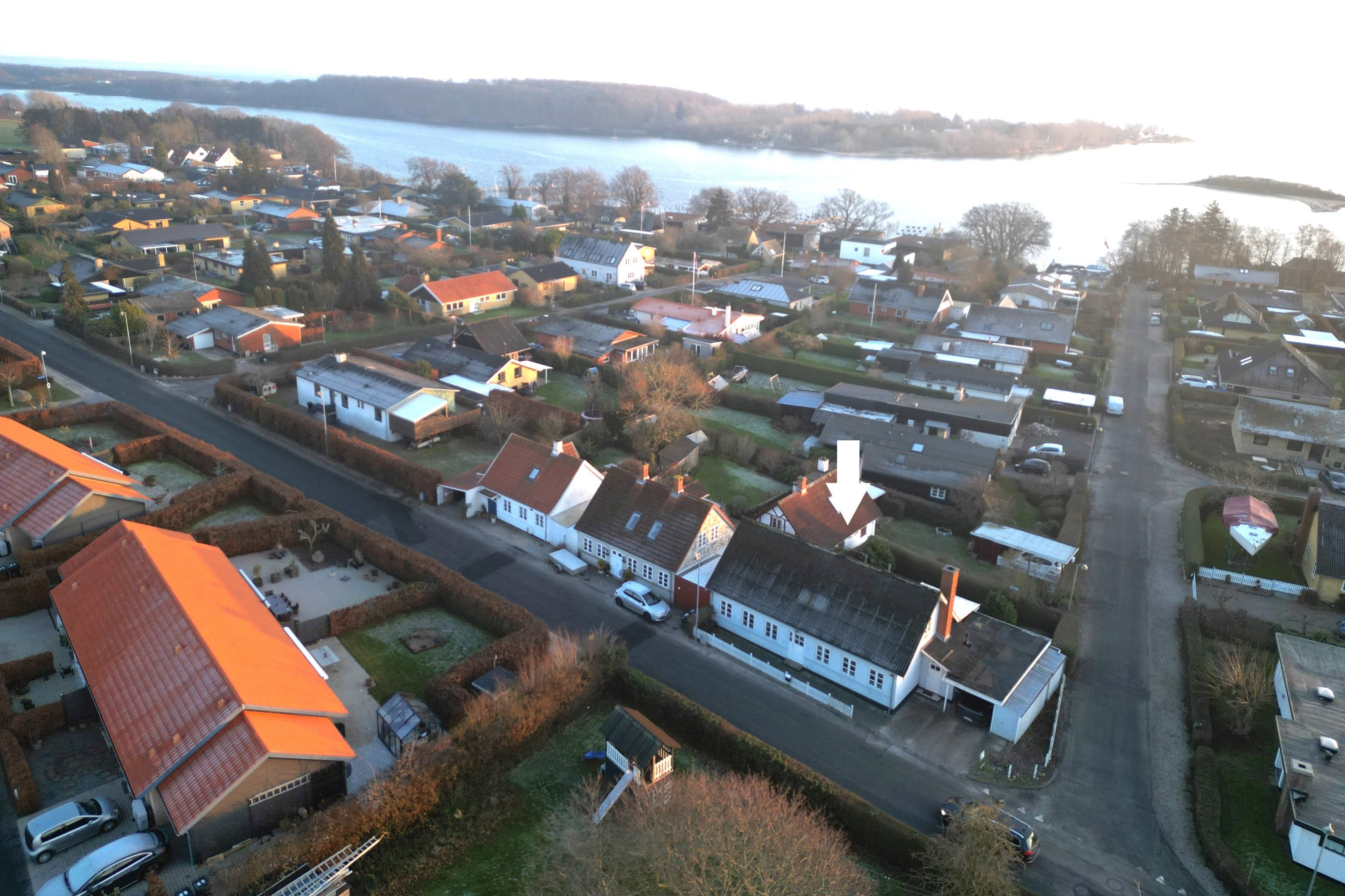 Villa: Dronefoto på Rødbyvej 18, Thurø, 5700 Svendborg