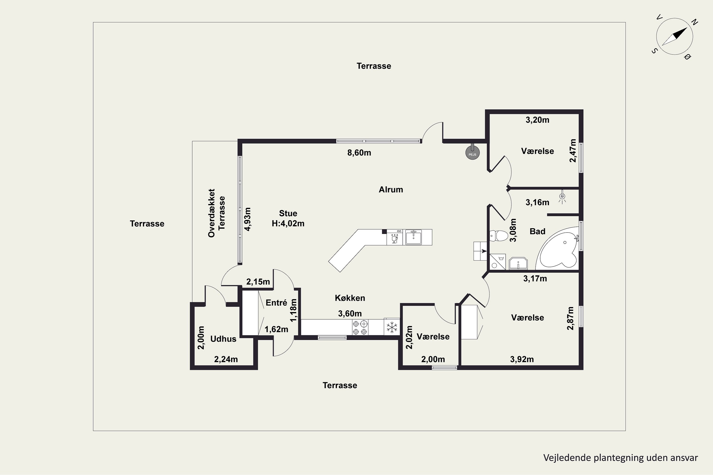 Plantegninger billede af Nordbakken 2, Lyngsbæk, 8400 Ebeltoft