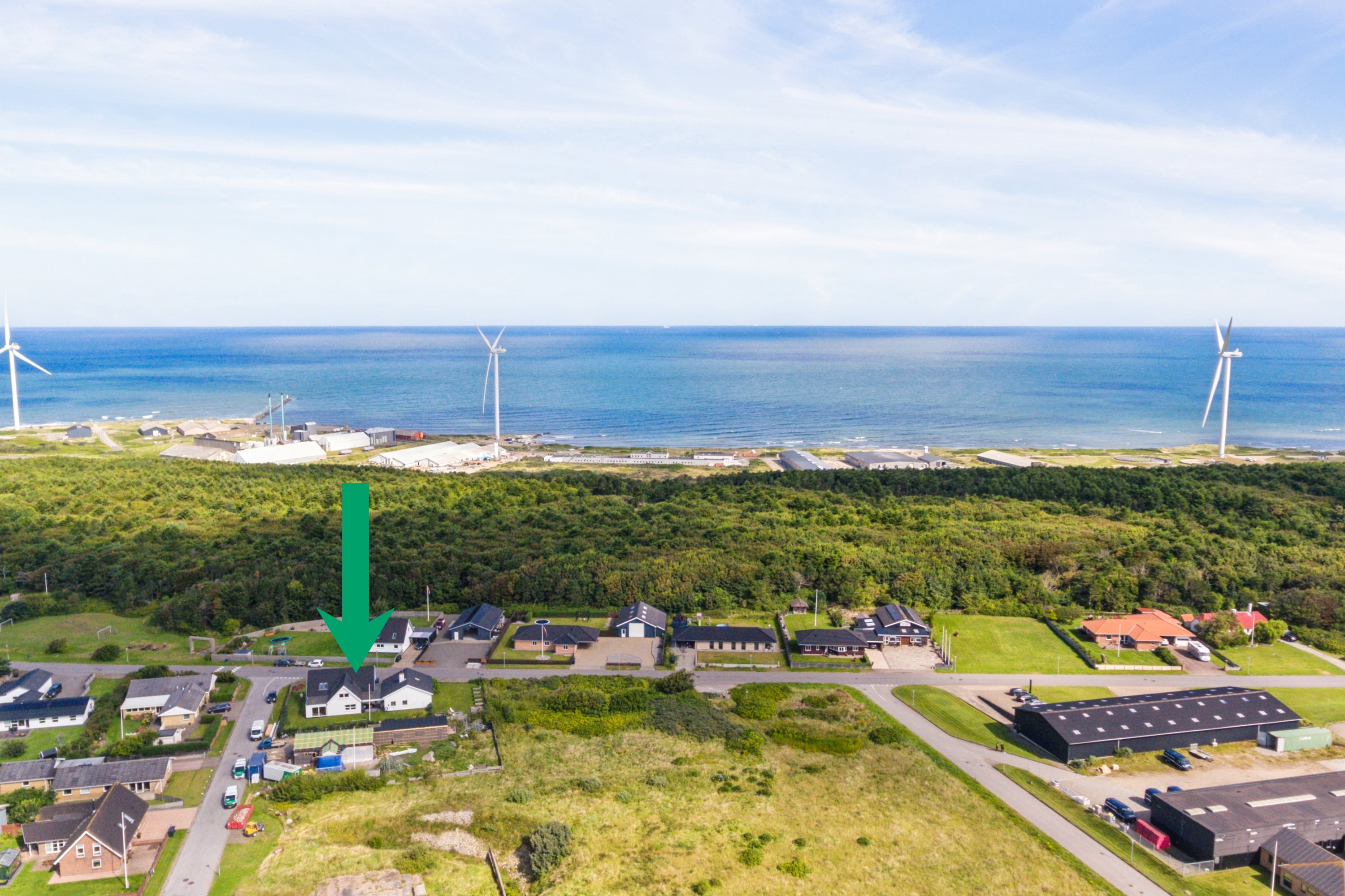 Fremhævet luftfoto billede i fuldskærmstilstand. Billede af Bødkervej 59, 7730 Hanstholm