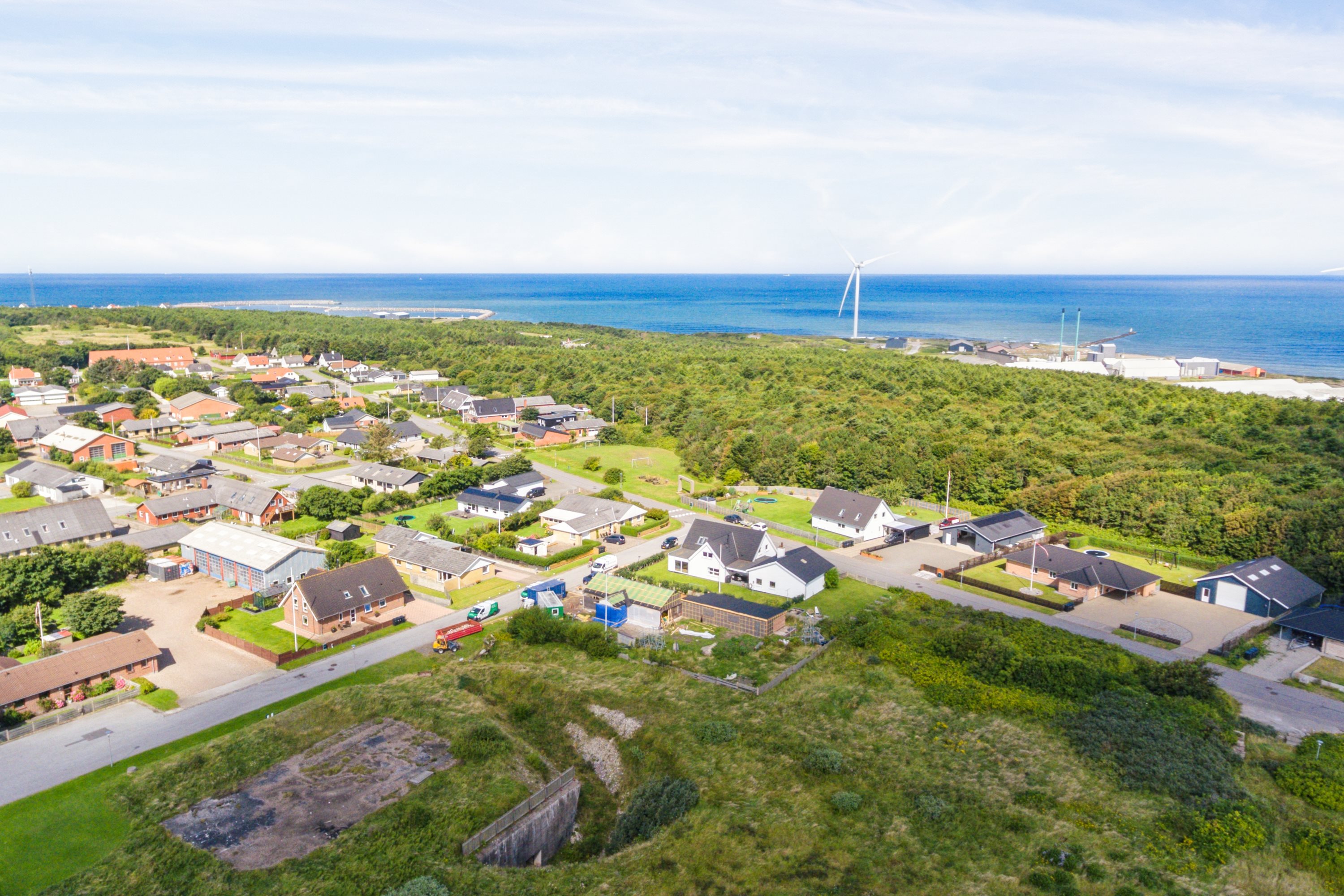 Fremhævet luftfoto billede i fuldskærmstilstand. Billede af Bødkervej 59, 7730 Hanstholm