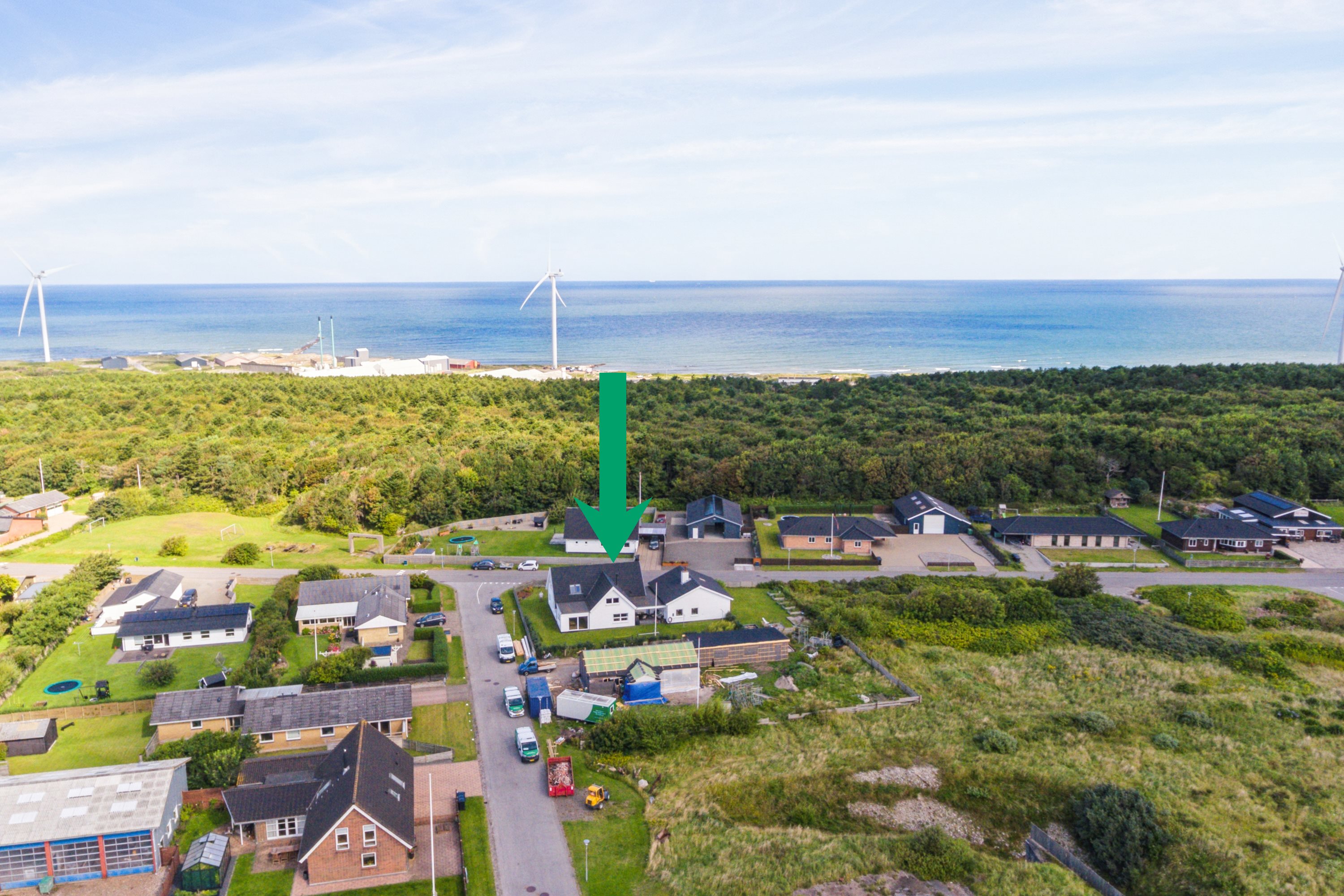 Fremhævet luftfoto billede i fuldskærmstilstand. Billede af Bødkervej 59, 7730 Hanstholm