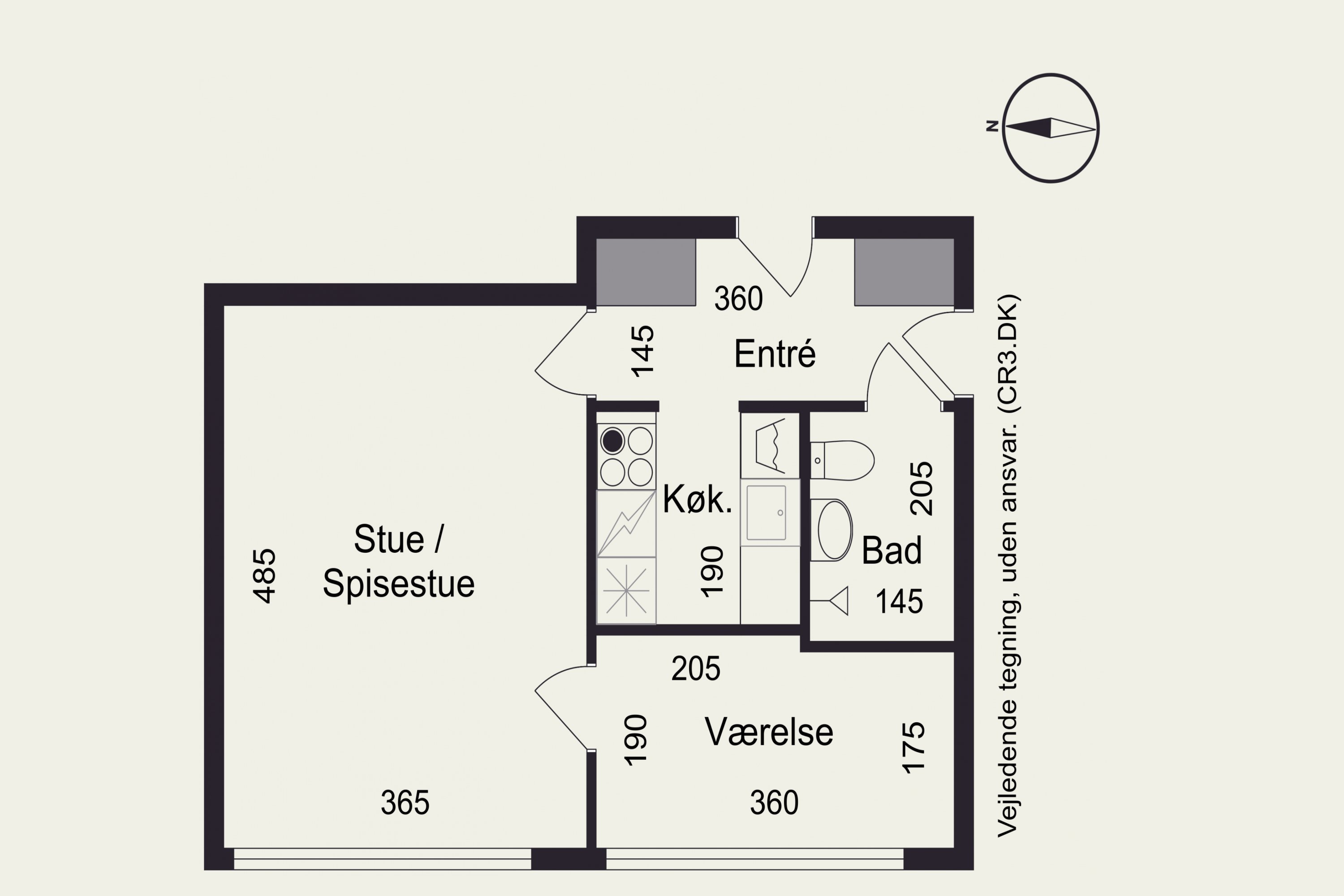 Plantegninger billede af Teglgårdsvej 305, 1. mf., 3050 Humlebæk