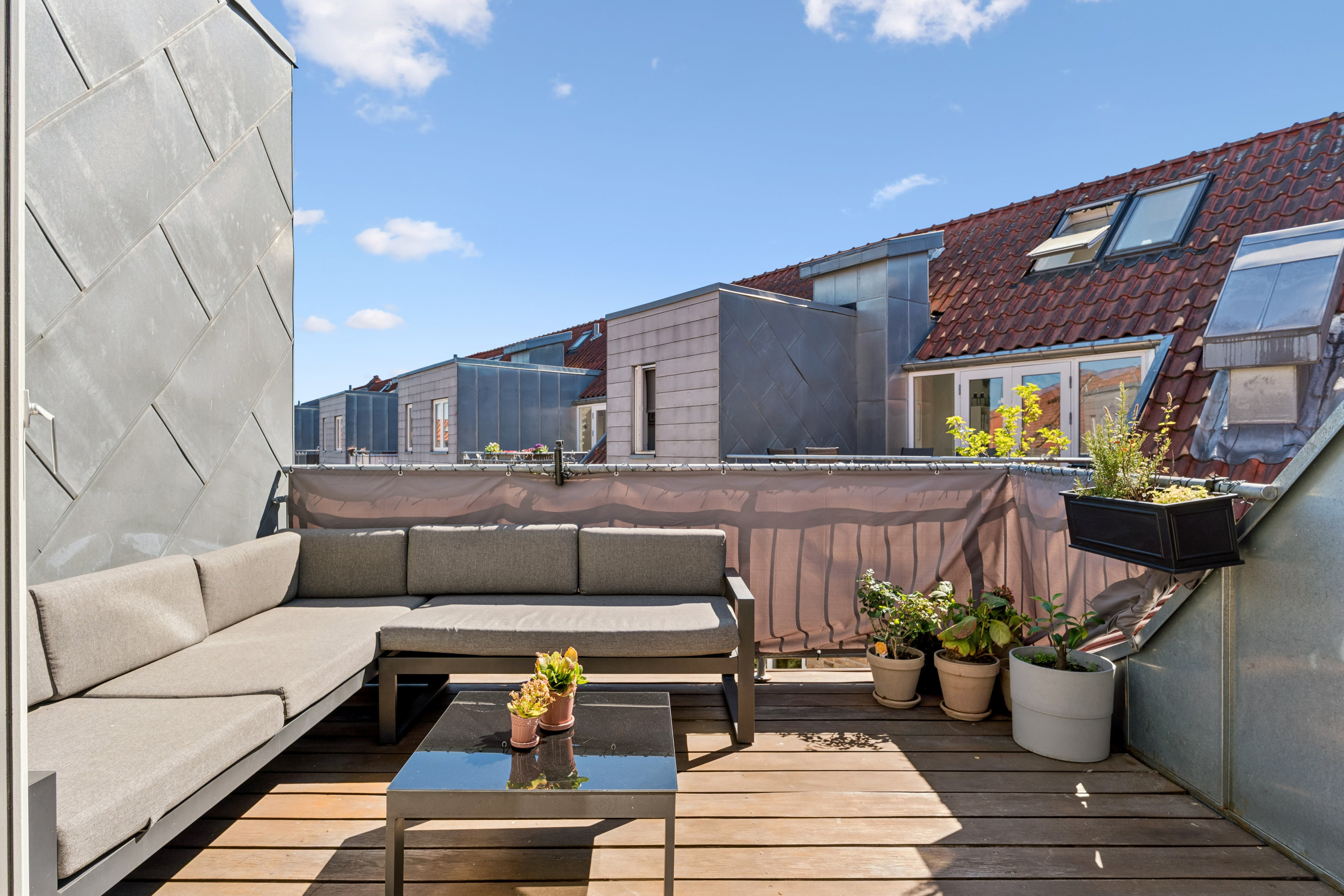 Fremhævet terrasse billede i fuldskærmstilstand. Billede af Bryggervangen 14, 5., 2100 København Ø