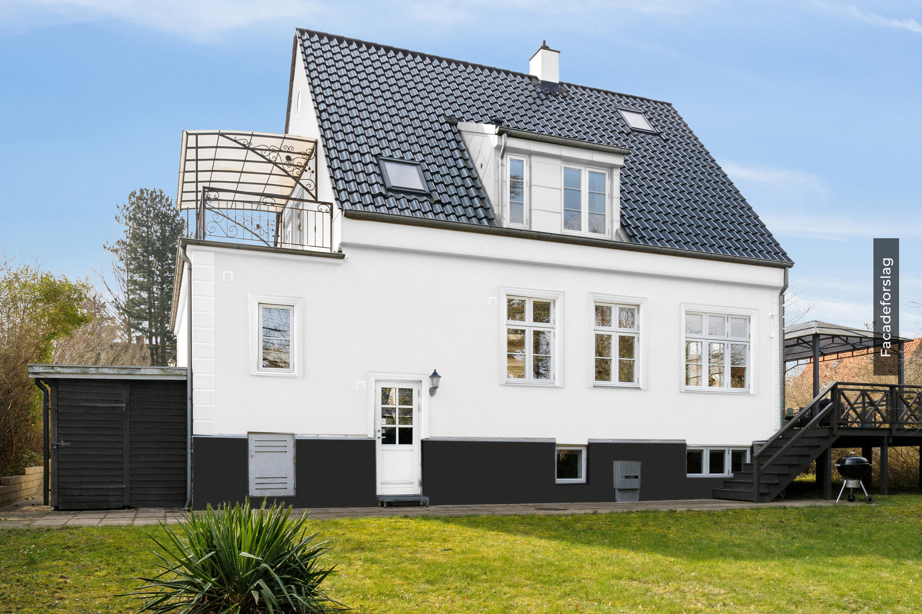 Miniaturebillede 1: set fra haven. Billede af Birkholmsvej 36, 2800 Kongens Lyngby