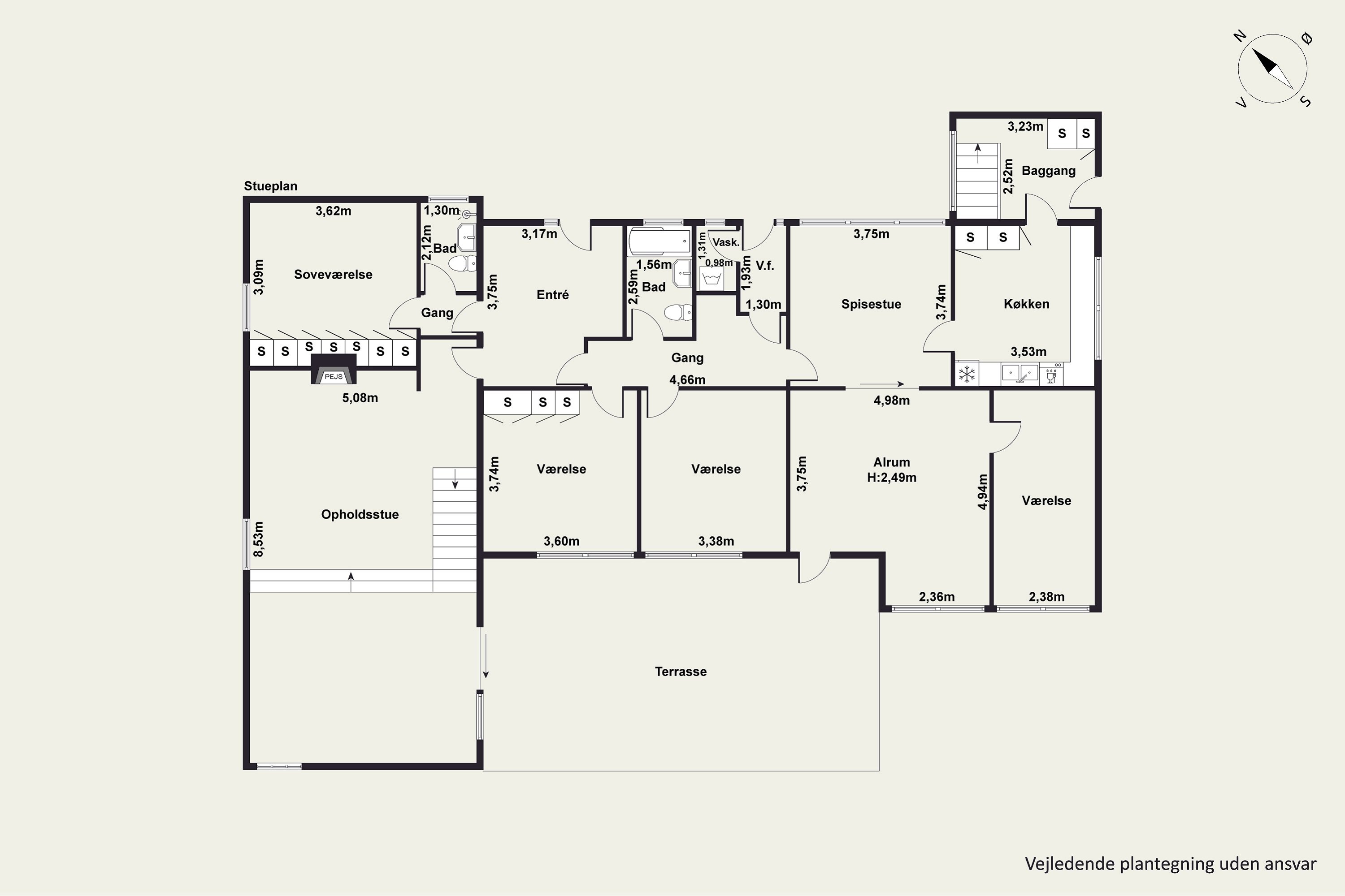 Plantegninger billede af Bøgevej 8, 8660 Skanderborg