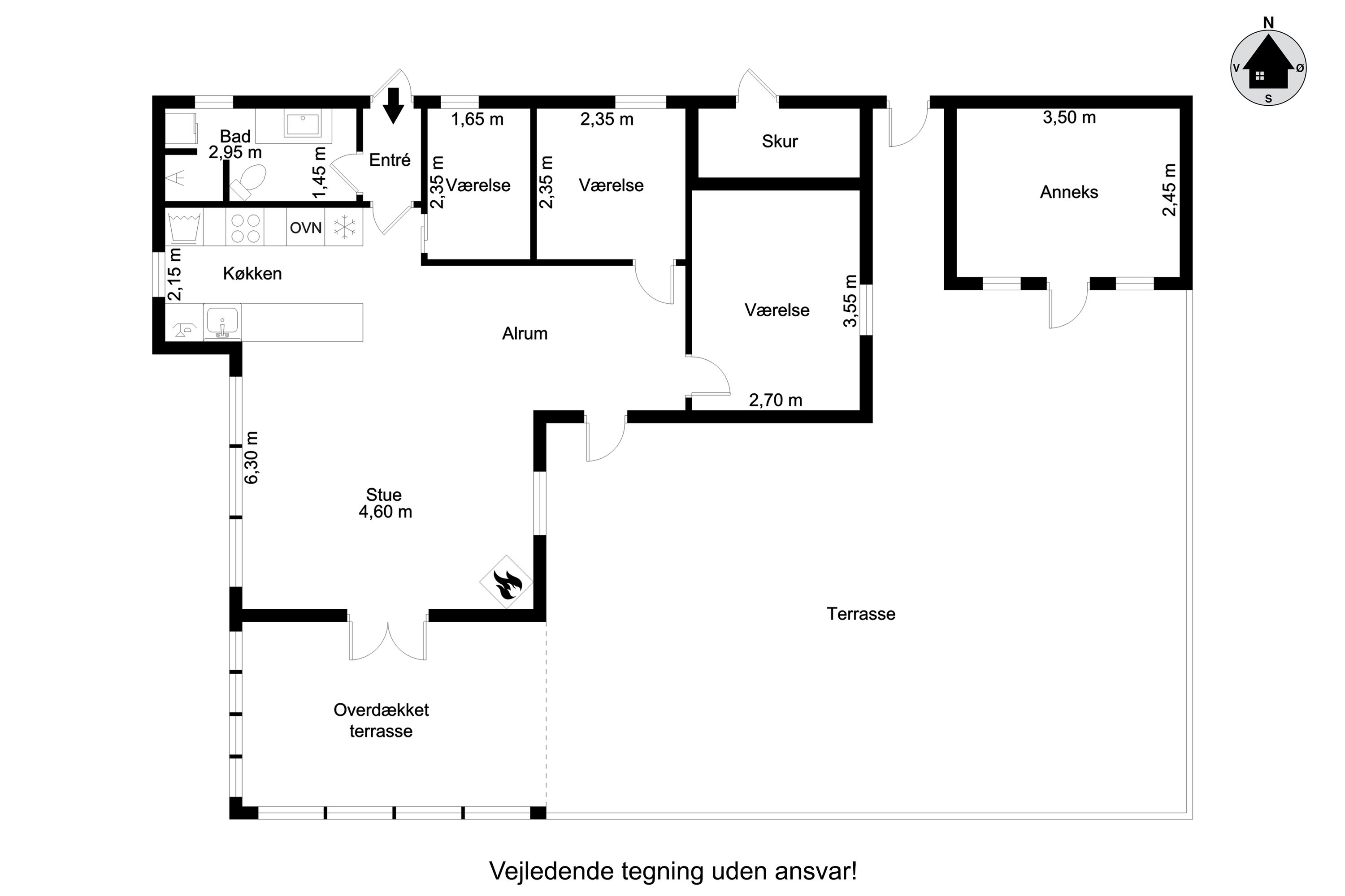 Plantegninger billede af Bjerregårdsvej 253, Bjerregaard, 6960 Hvide Sande
