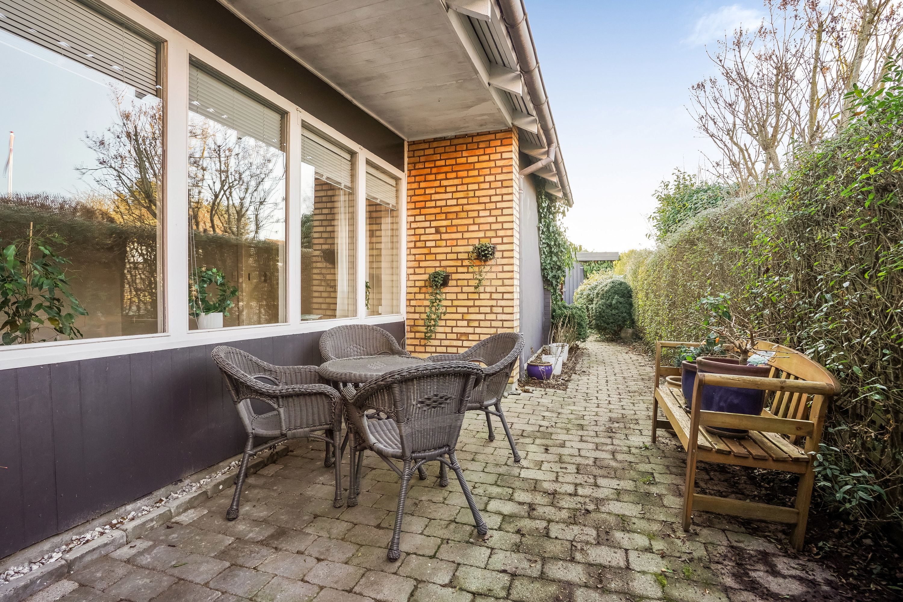 Fremhævet terrasse billede i fuldskærmstilstand. Billede af Behrendtsvej 16, 5500 Middelfart