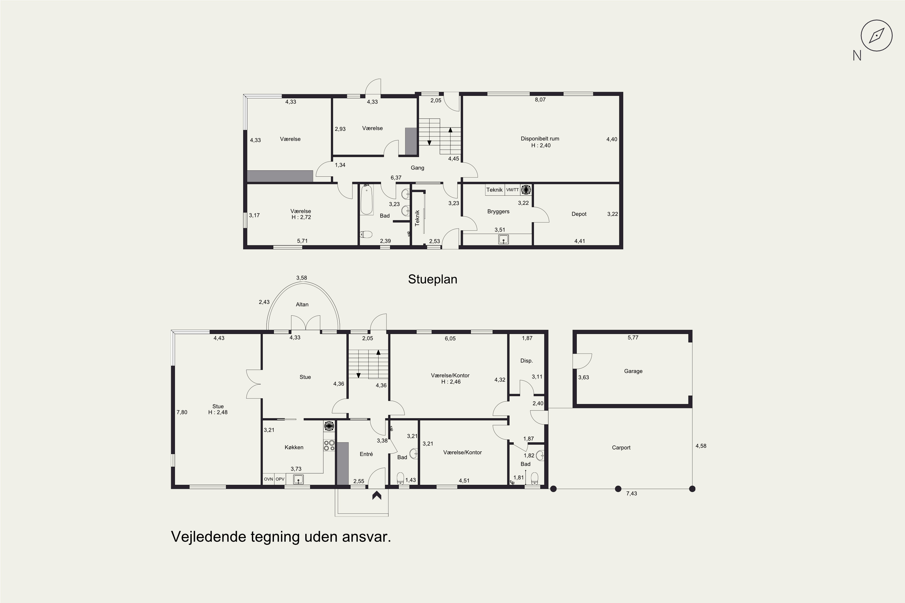Plantegninger billede af Ørnstrupvej 33, 8700 Horsens