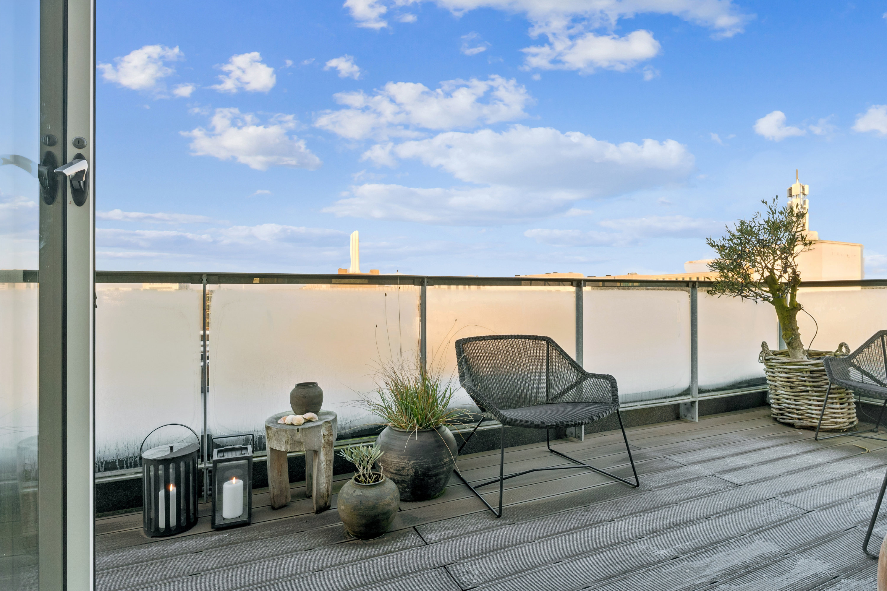 Fremhævet terrasse billede i fuldskærmstilstand. Billede af Sundkaj 29, 4. th., 2150 Nordhavn