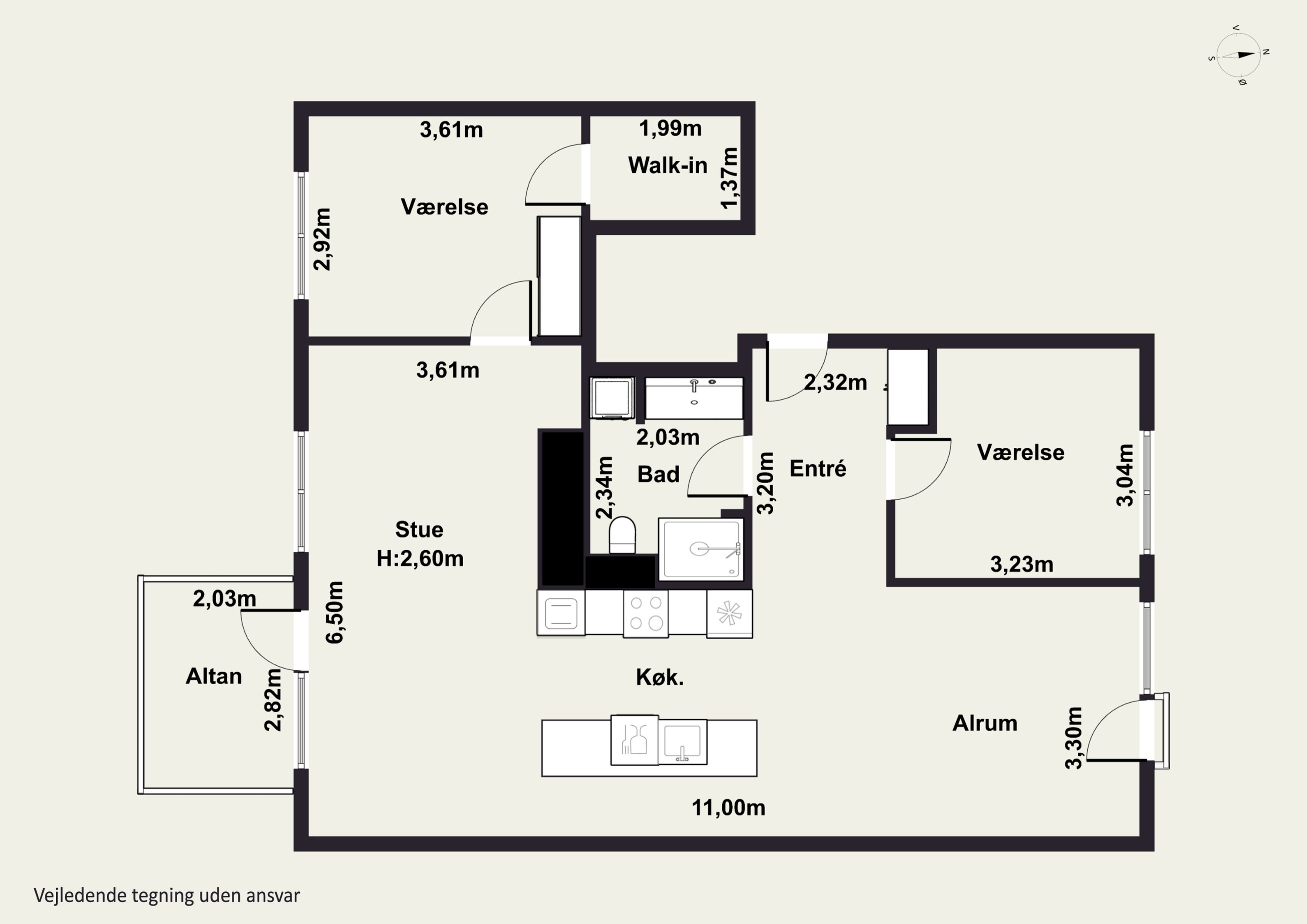 Plantegninger billede af Plantagevej 45, 2. tv., 2610 Rødovre