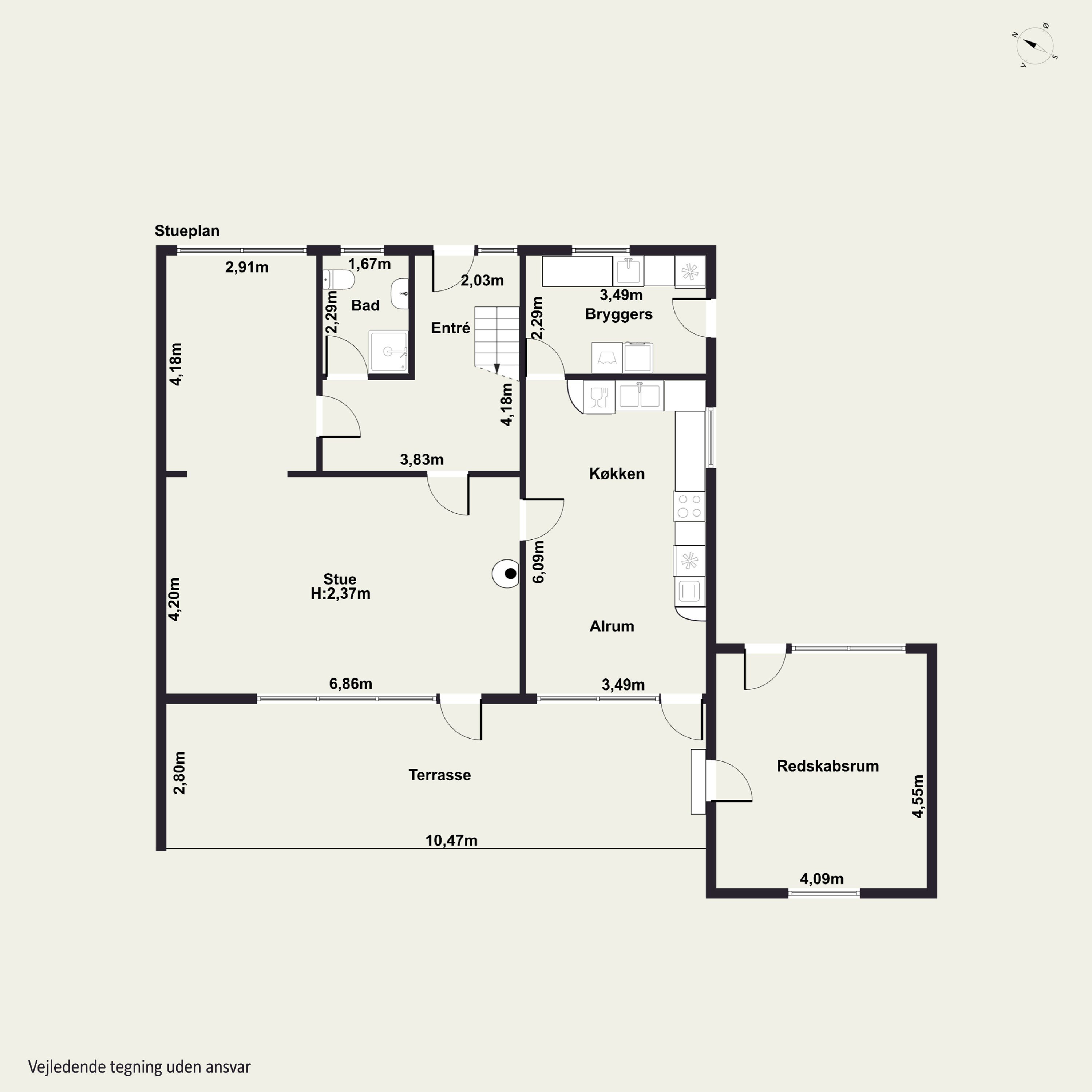 Plantegninger billede af Rishøjvej 5, 2650 Hvidovre