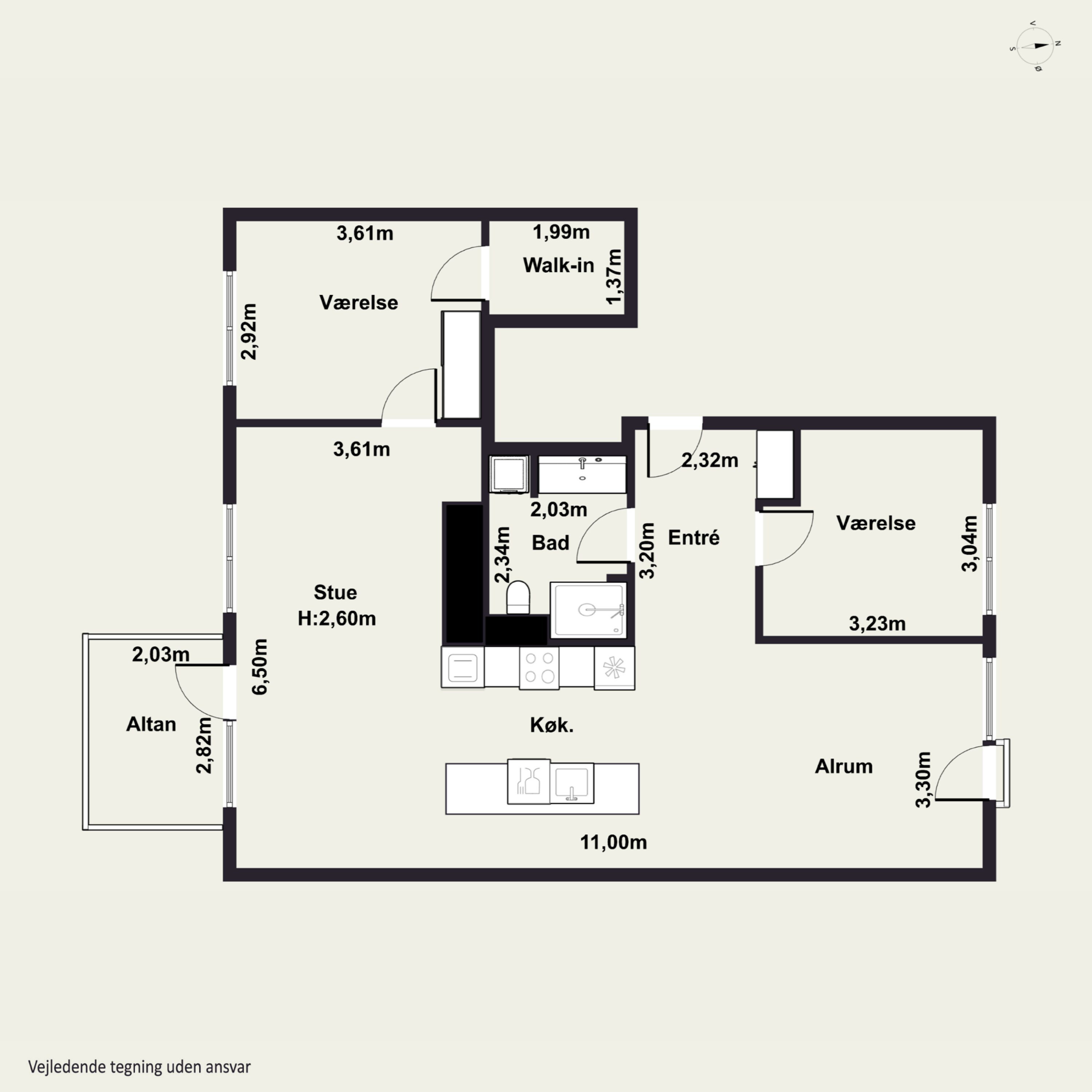 Plantegninger billede af Plantagevej 45, 2. tv., 2610 Rødovre