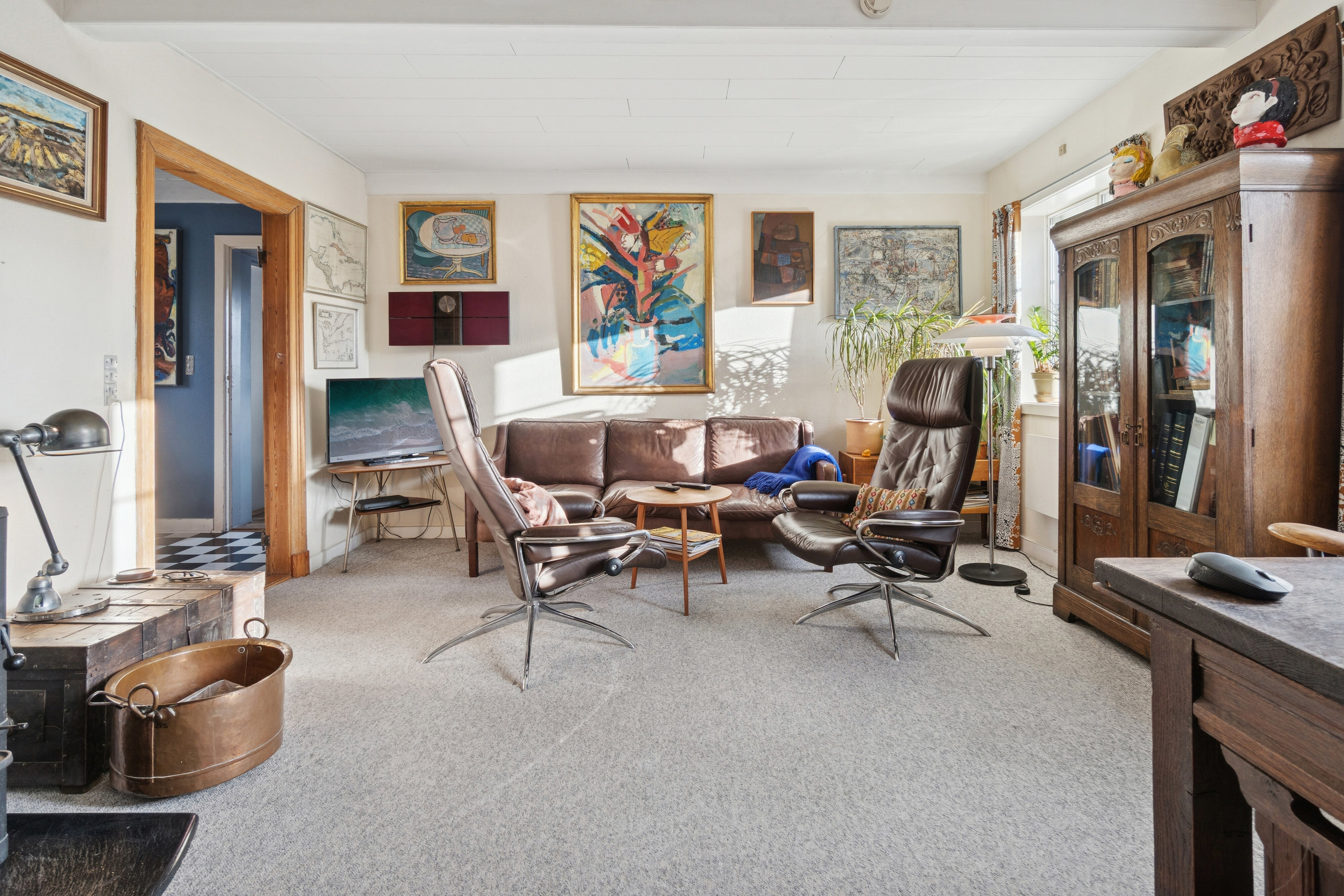 Fremhævet stue billede i fuldskærmstilstand. Billede af Gaden 37, Aarsdale, 3740 Svaneke