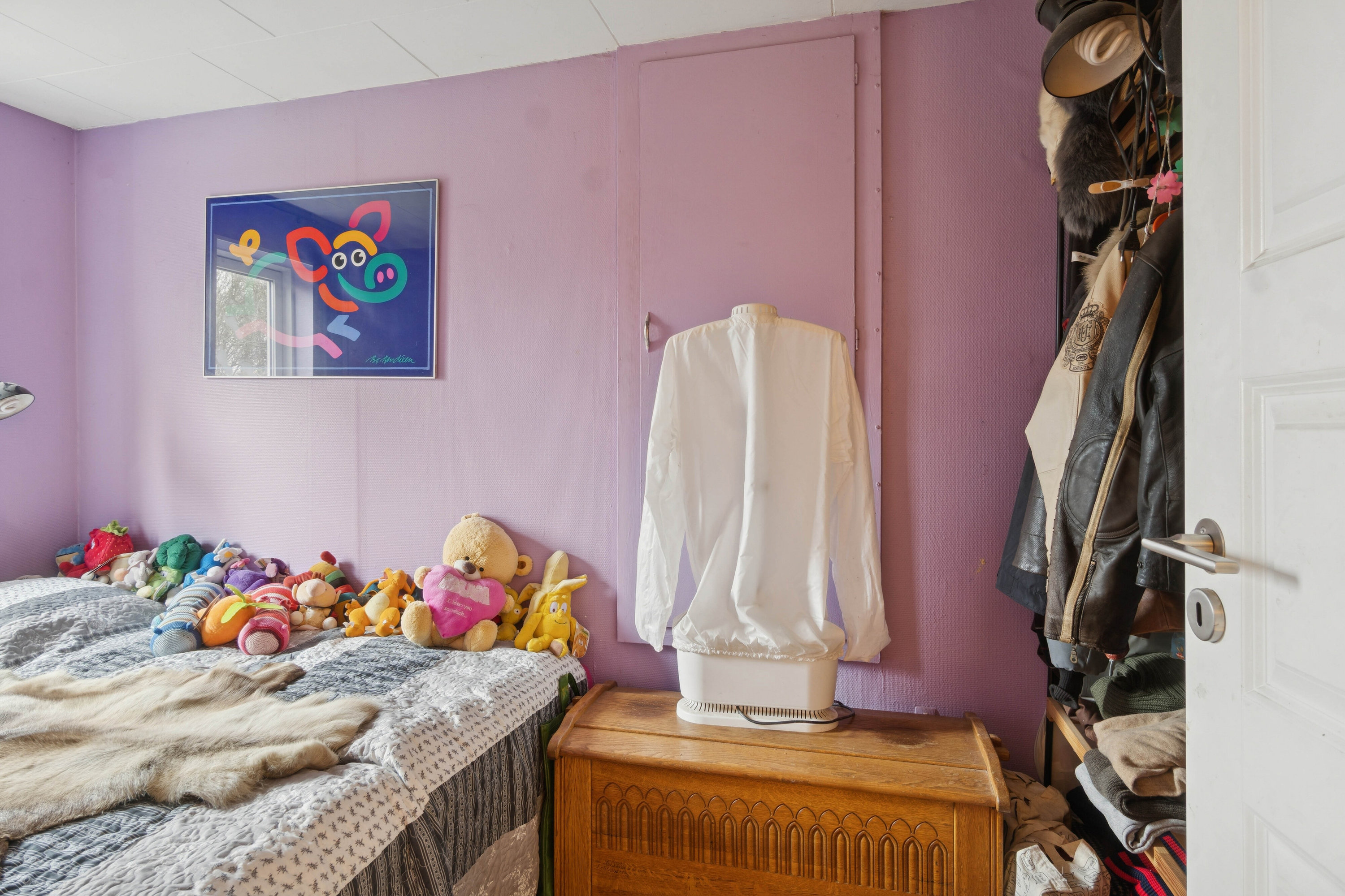 Fremhævet soveværelse billede i fuldskærmstilstand. Billede af Skolevænget 42, 4470 Svebølle