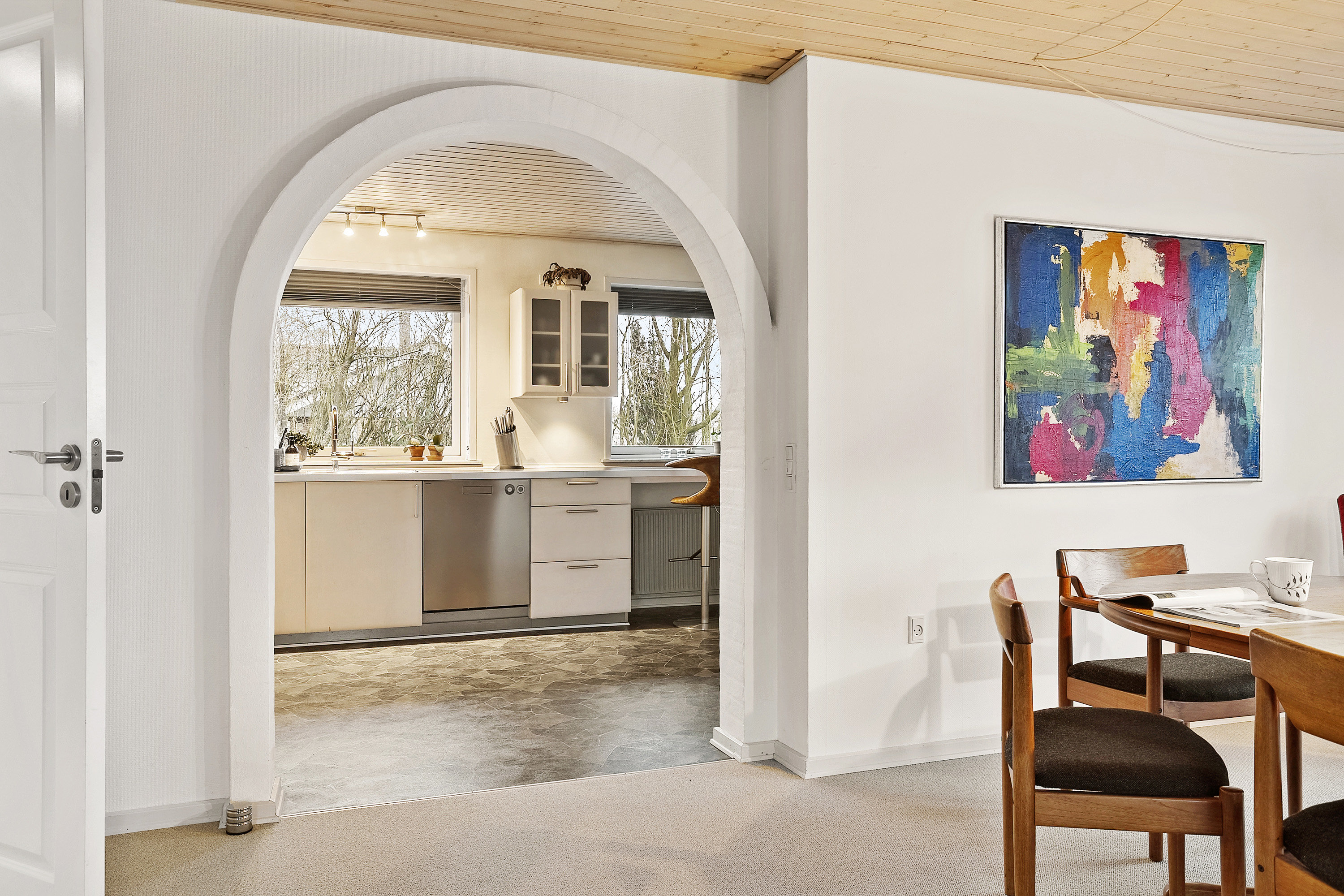 Fremhævet stue billede i fuldskærmstilstand. Billede af Kirsebærvej 42, 6600 Vejen