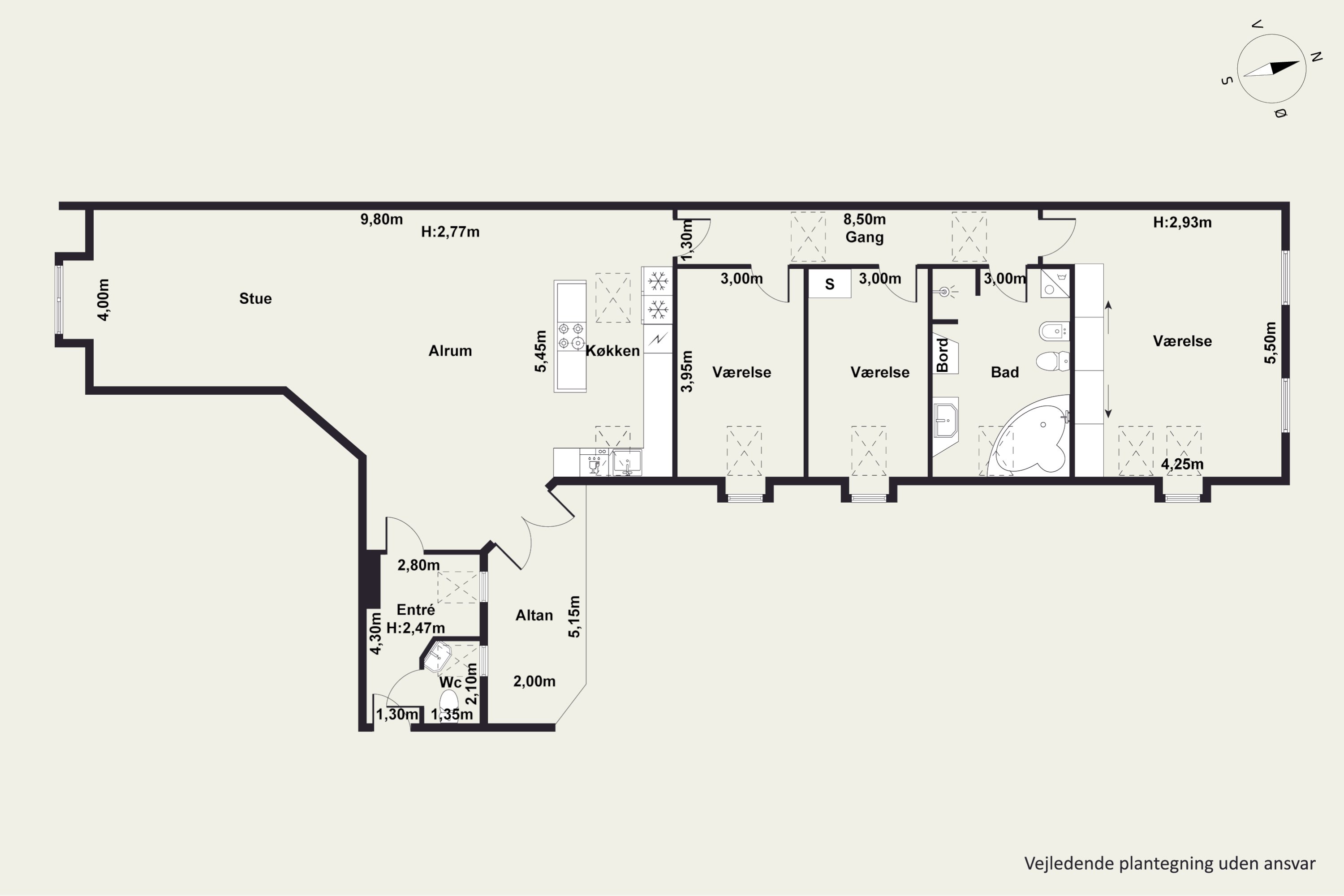 Plantegninger billede af Algade 54, 3. th., 9000 Aalborg