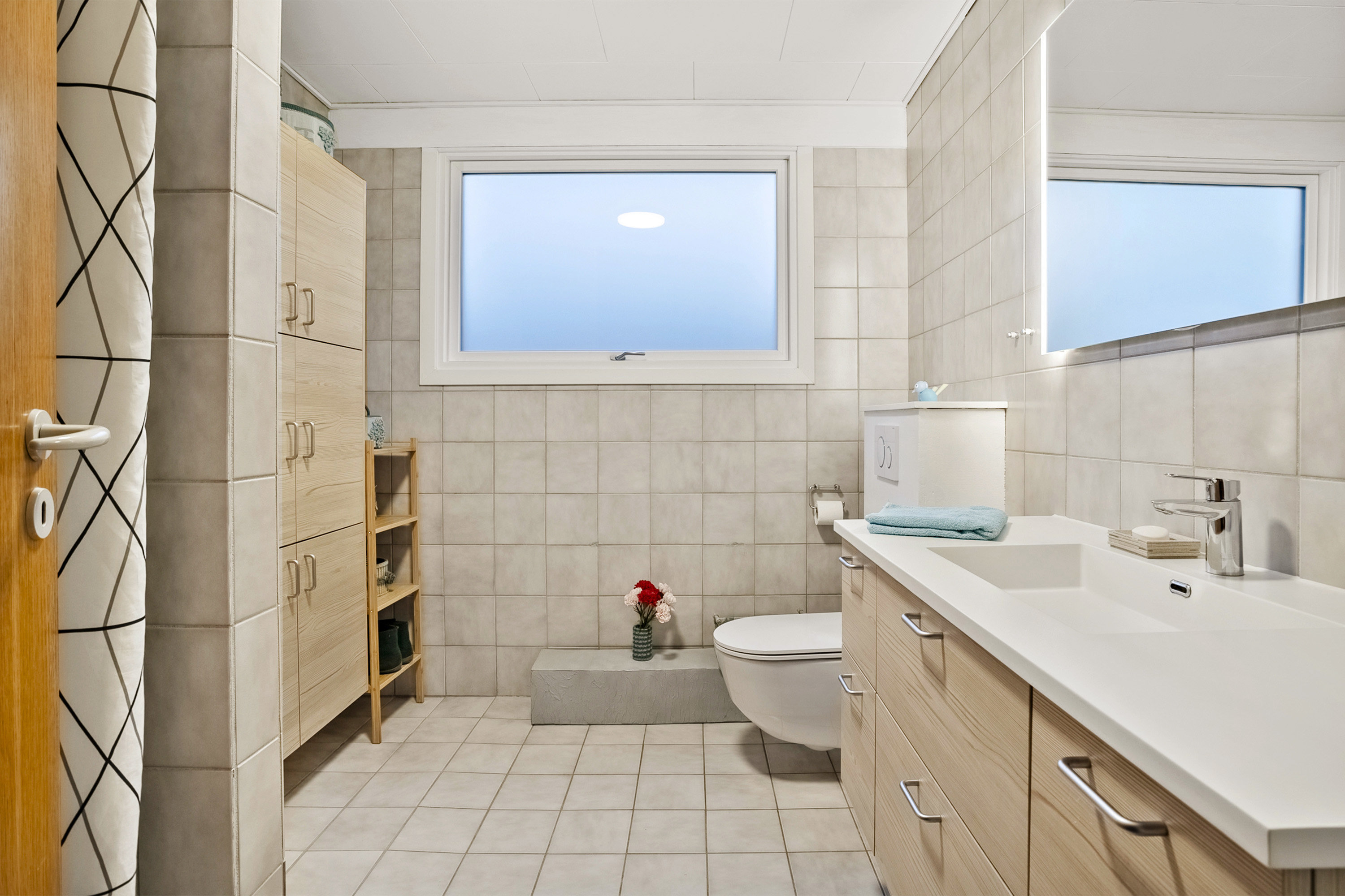 Fremhævet badeværelse billede i fuldskærmstilstand. Billede af Kildevangen 9, 8783 Hornsyld