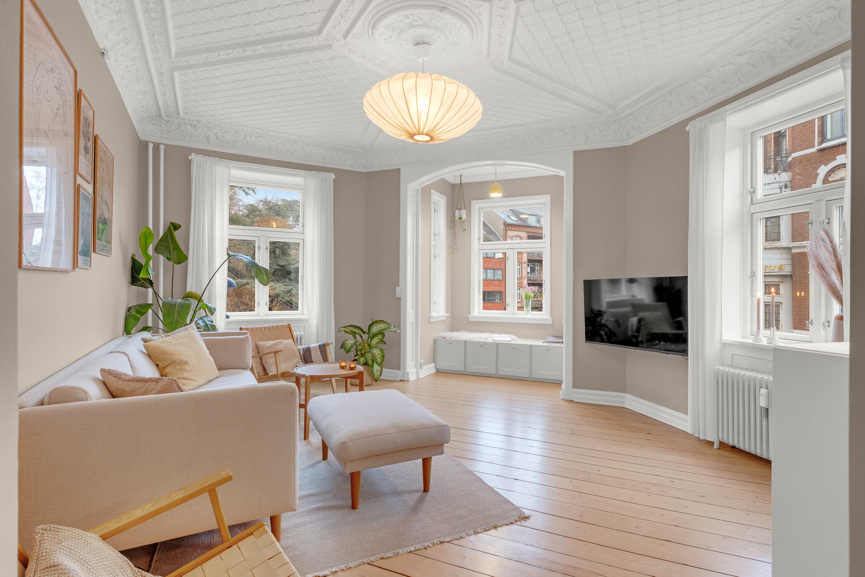 Miniaturebillede 2: stue. Billede af Østboulevarden 1, 1. tv., 8000 Aarhus C