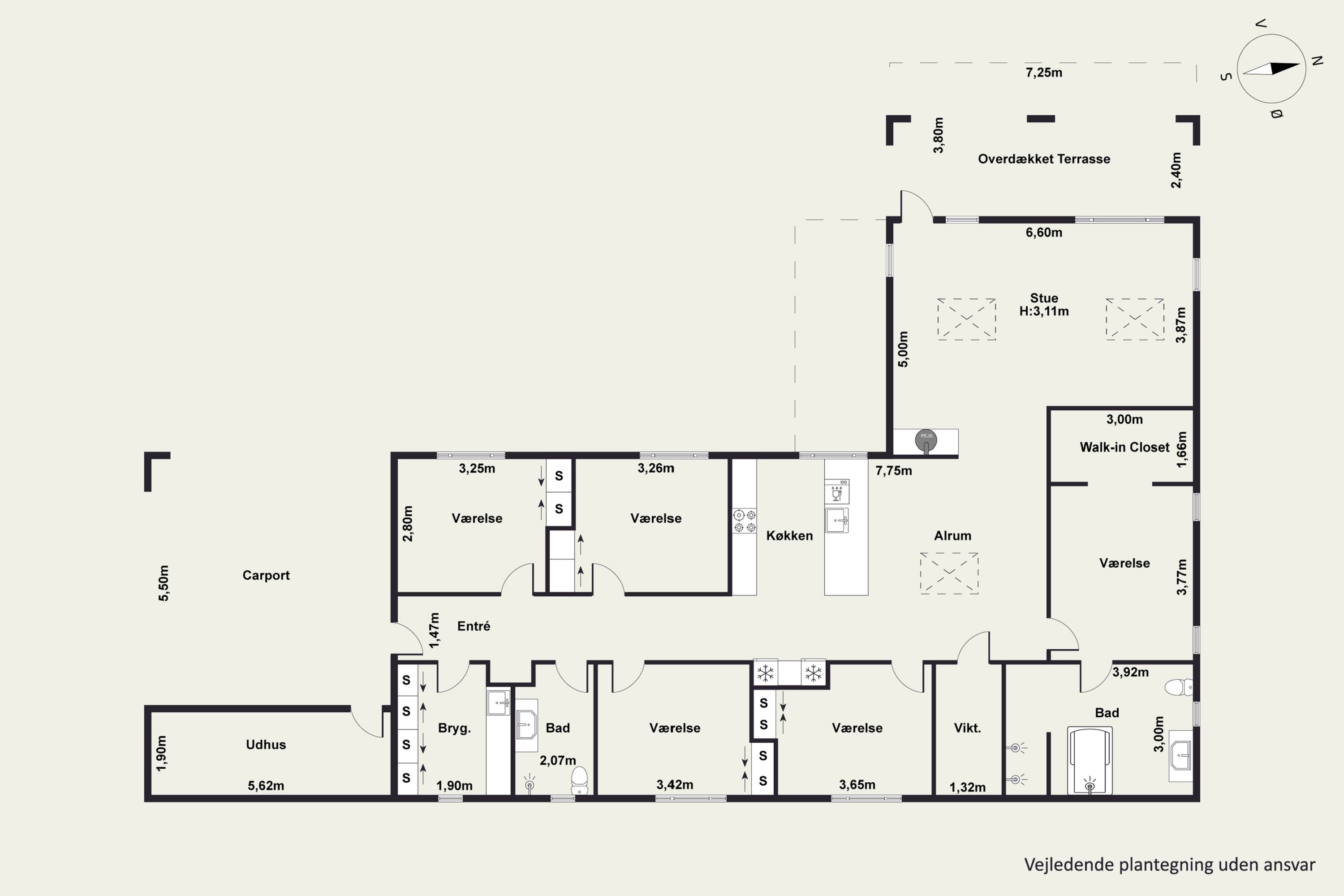 Plantegninger billede af Østermarken 319, 9320 Hjallerup