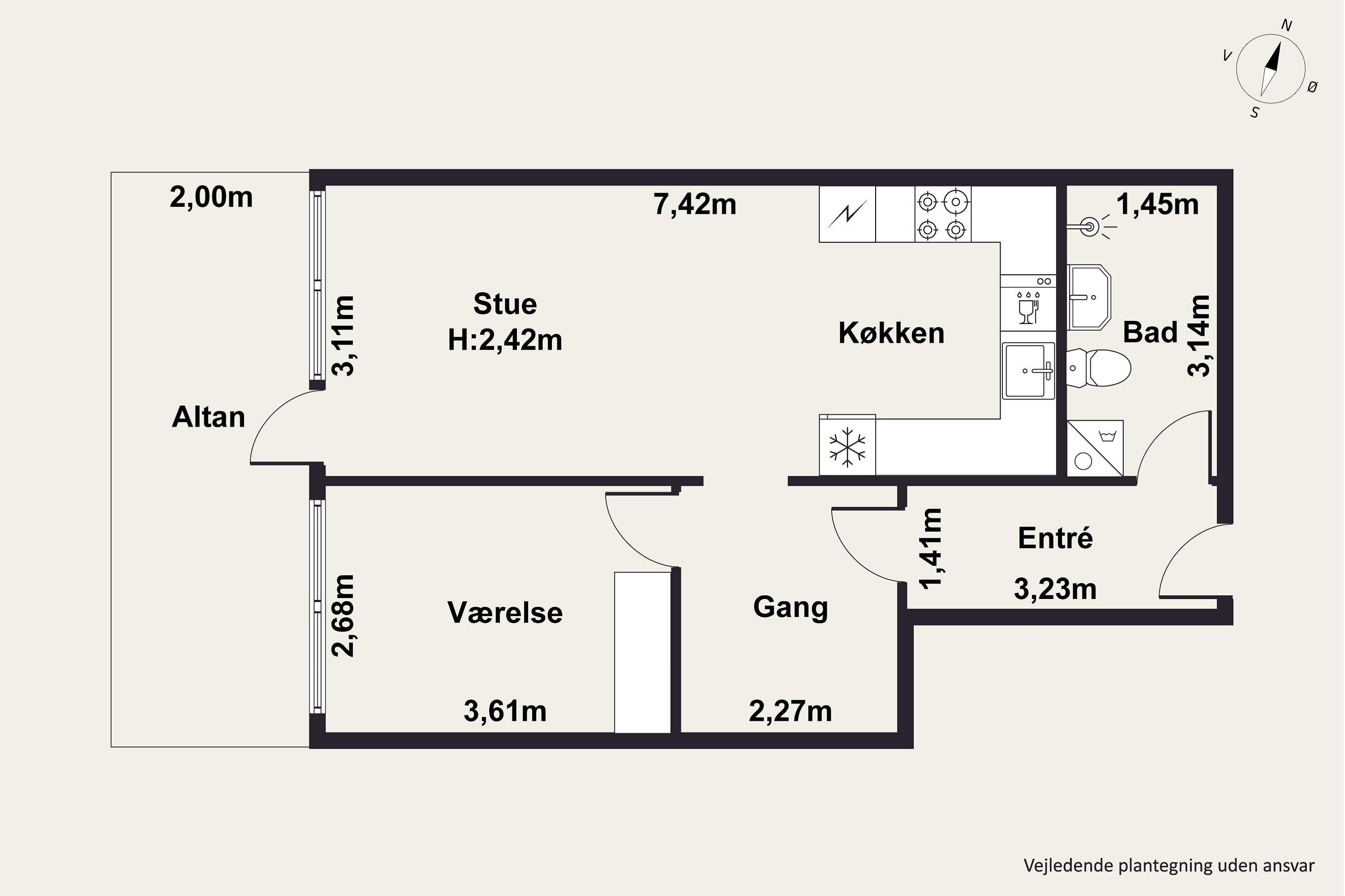 Plantegninger billede af Saven C 3, 2. 1., Høje Taastrup, 2630 Taastrup