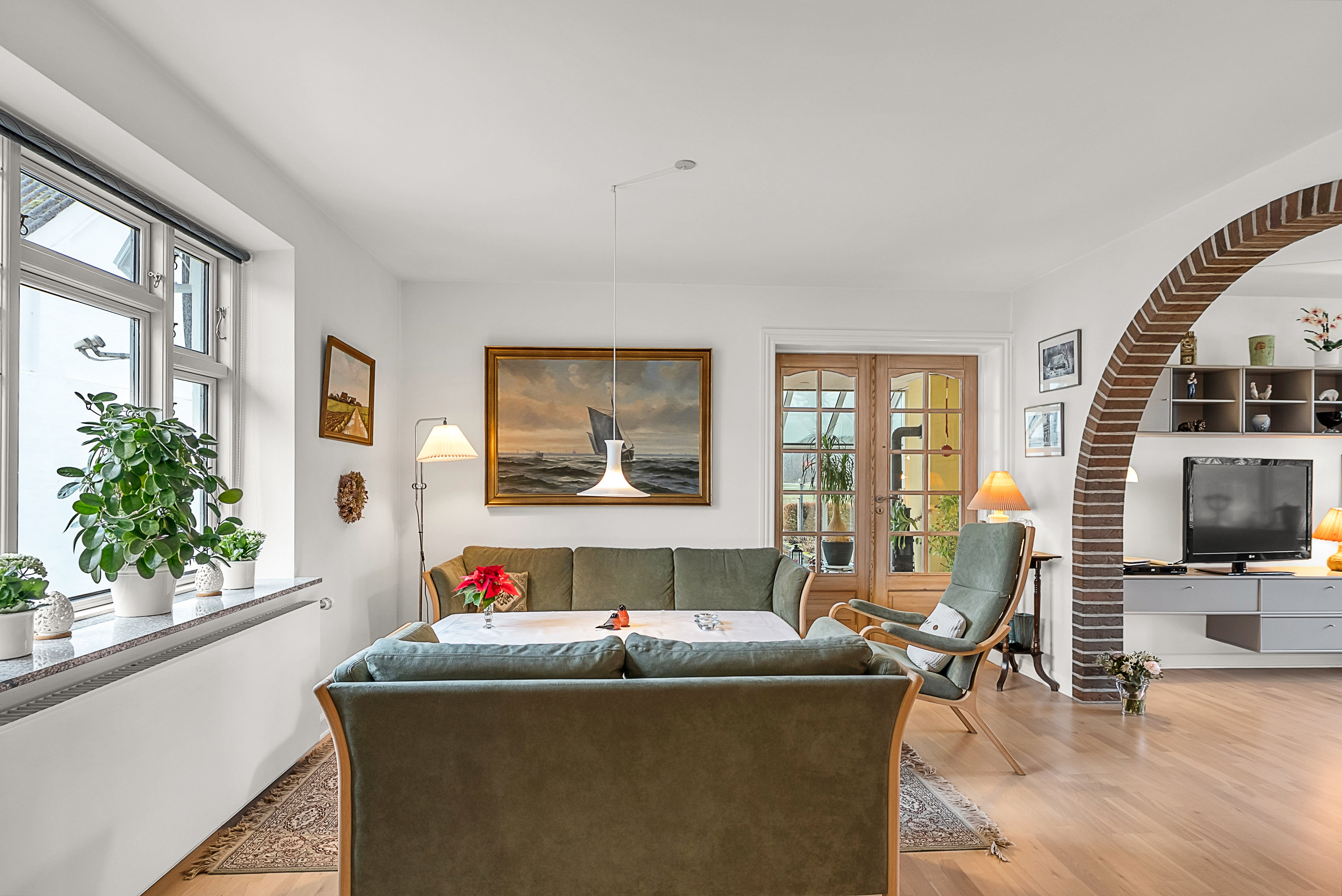 Fremhævet stue billede i fuldskærmstilstand. Billede af Toftevej 10, V Hæsinge, 5672 Broby