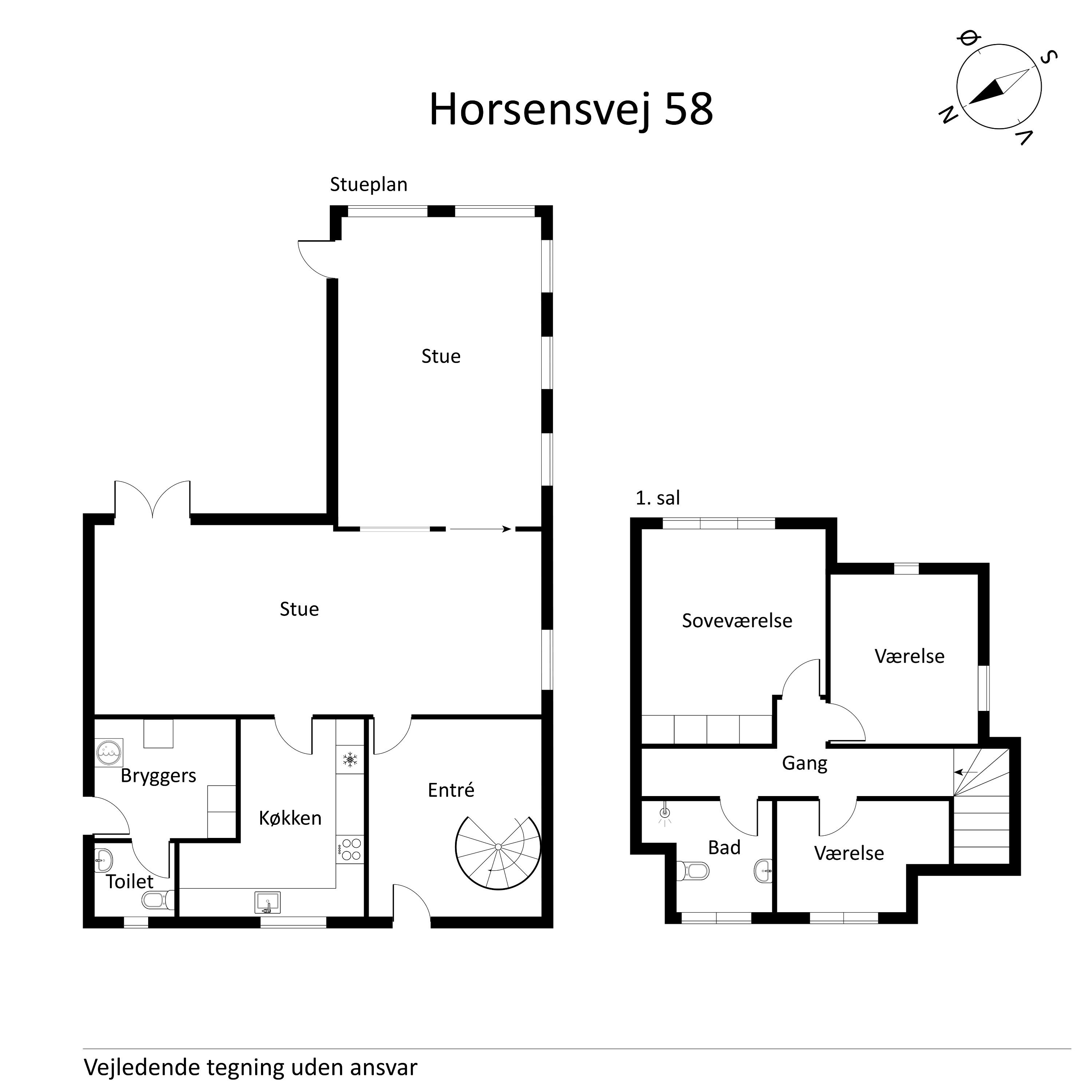 Plantegninger billede af Horsensvej 58, Tebstrup, 8660 Skanderborg