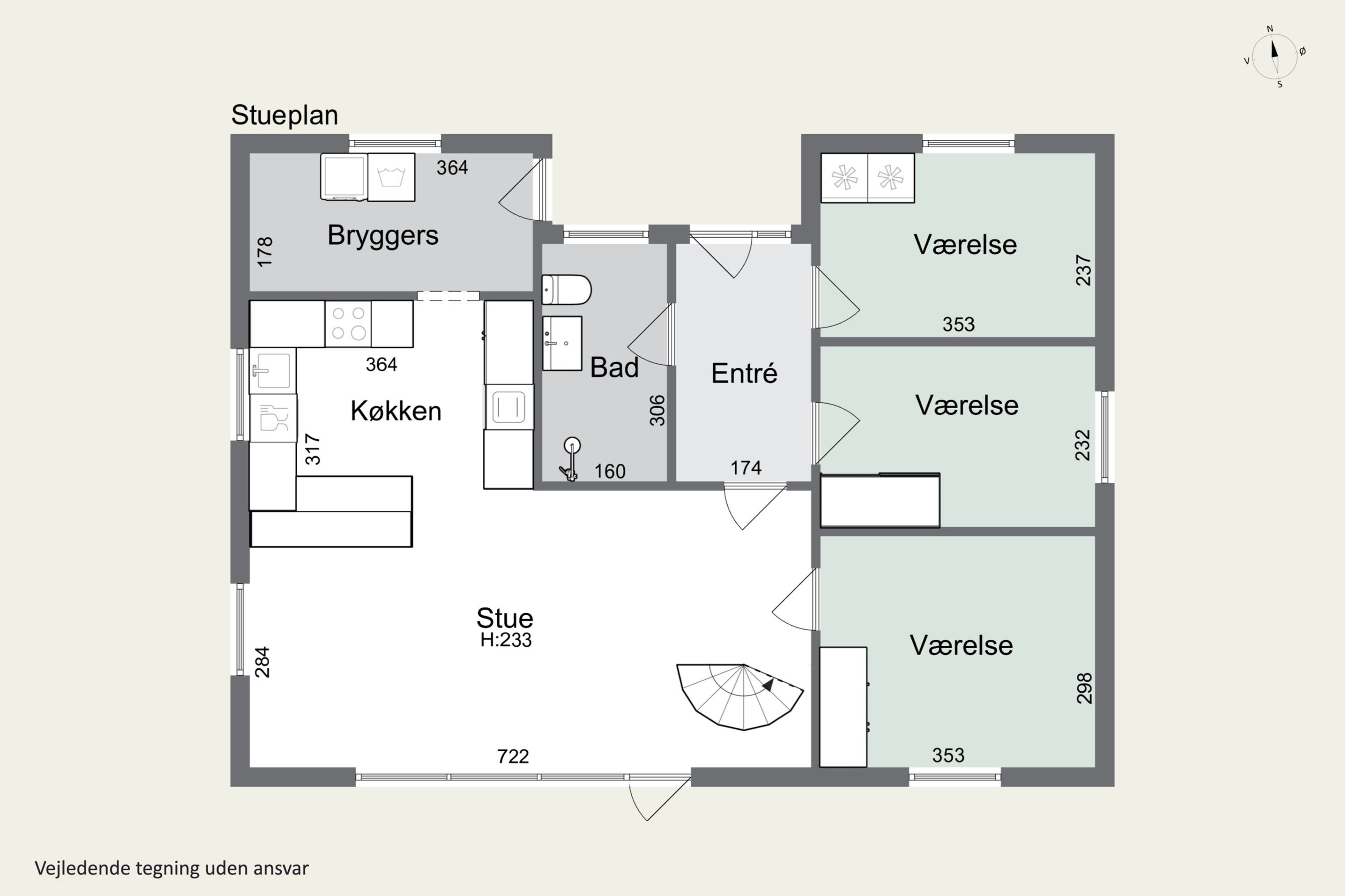 Plantegninger billede af Hedebyvej 3, 6330 Padborg