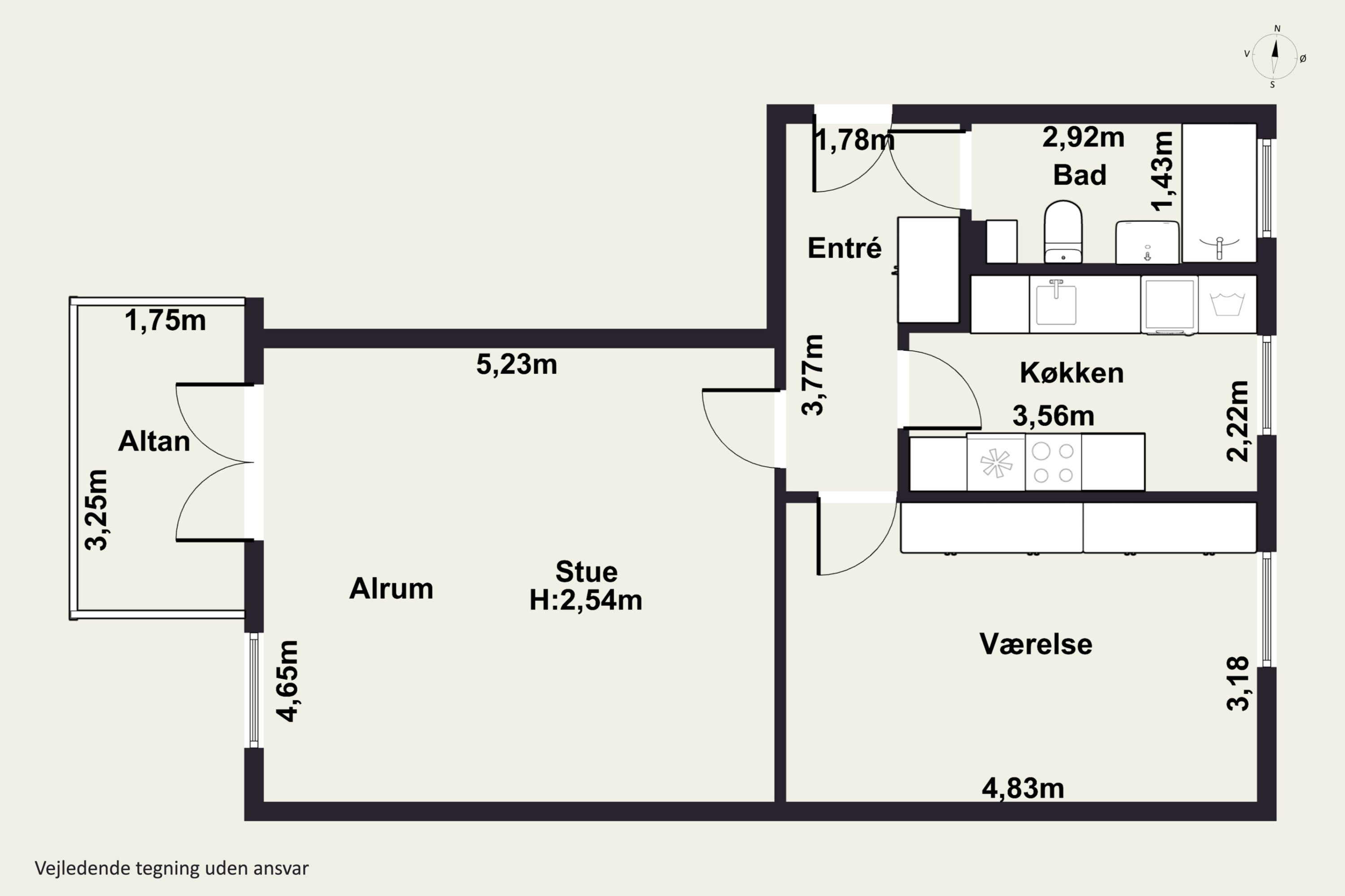 Plantegninger billede af Voldumvej 65, 1. tv., 2610 Rødovre