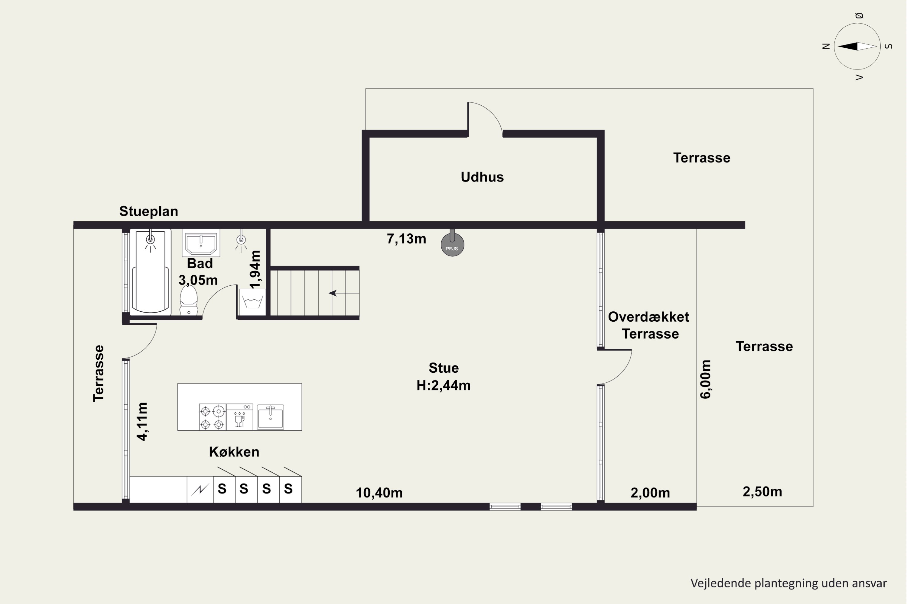 Plantegninger billede af Solovej 17, Ahl, 8400 Ebeltoft