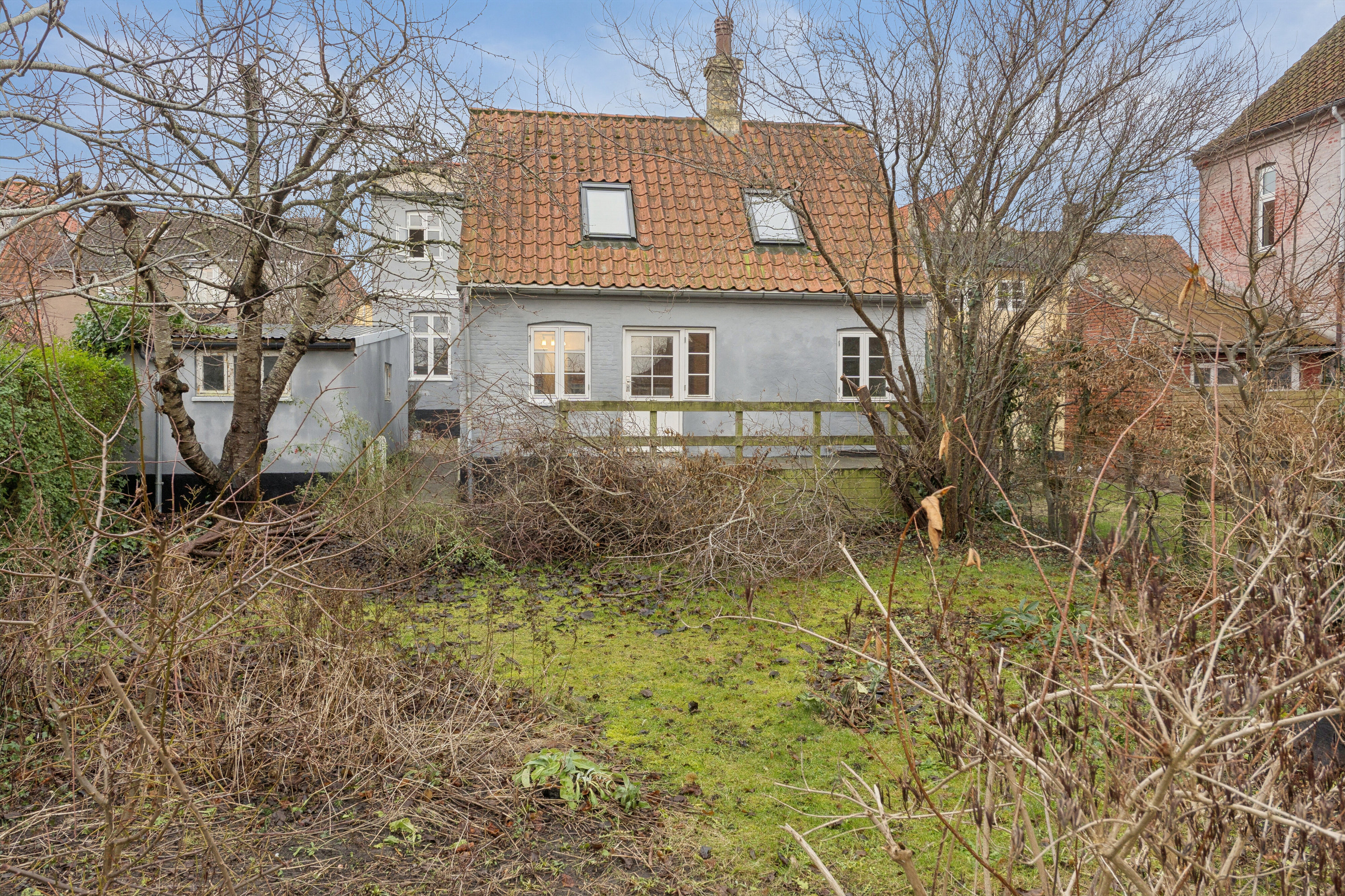 Fremhævet set fra haven billede i fuldskærmstilstand. Billede af Ramsherred 75, 5900 Rudkøbing