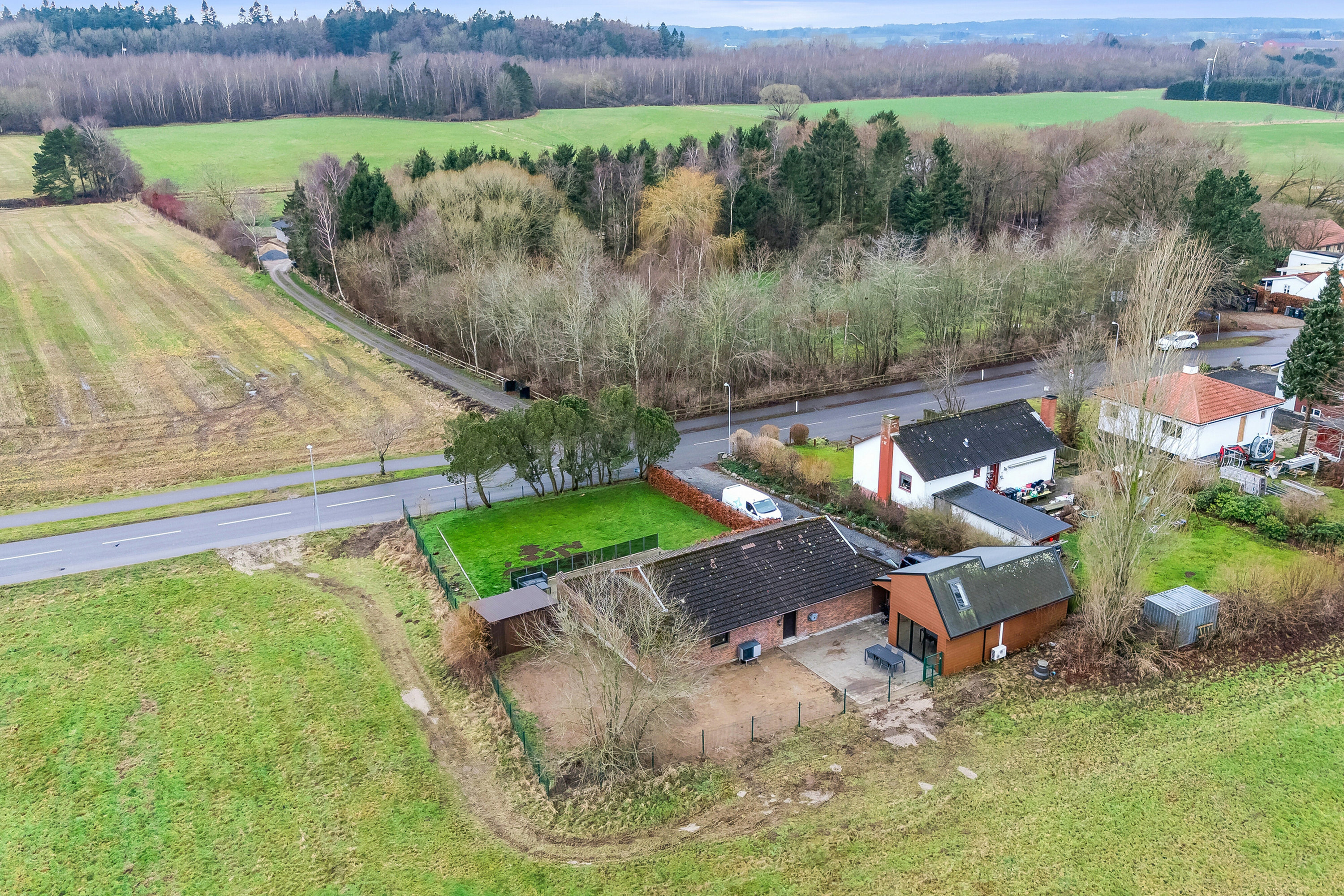 Fremhævet luftfoto billede i fuldskærmstilstand. Billede af Søledsvej 14A, Toksværd, 4684 Holmegaard