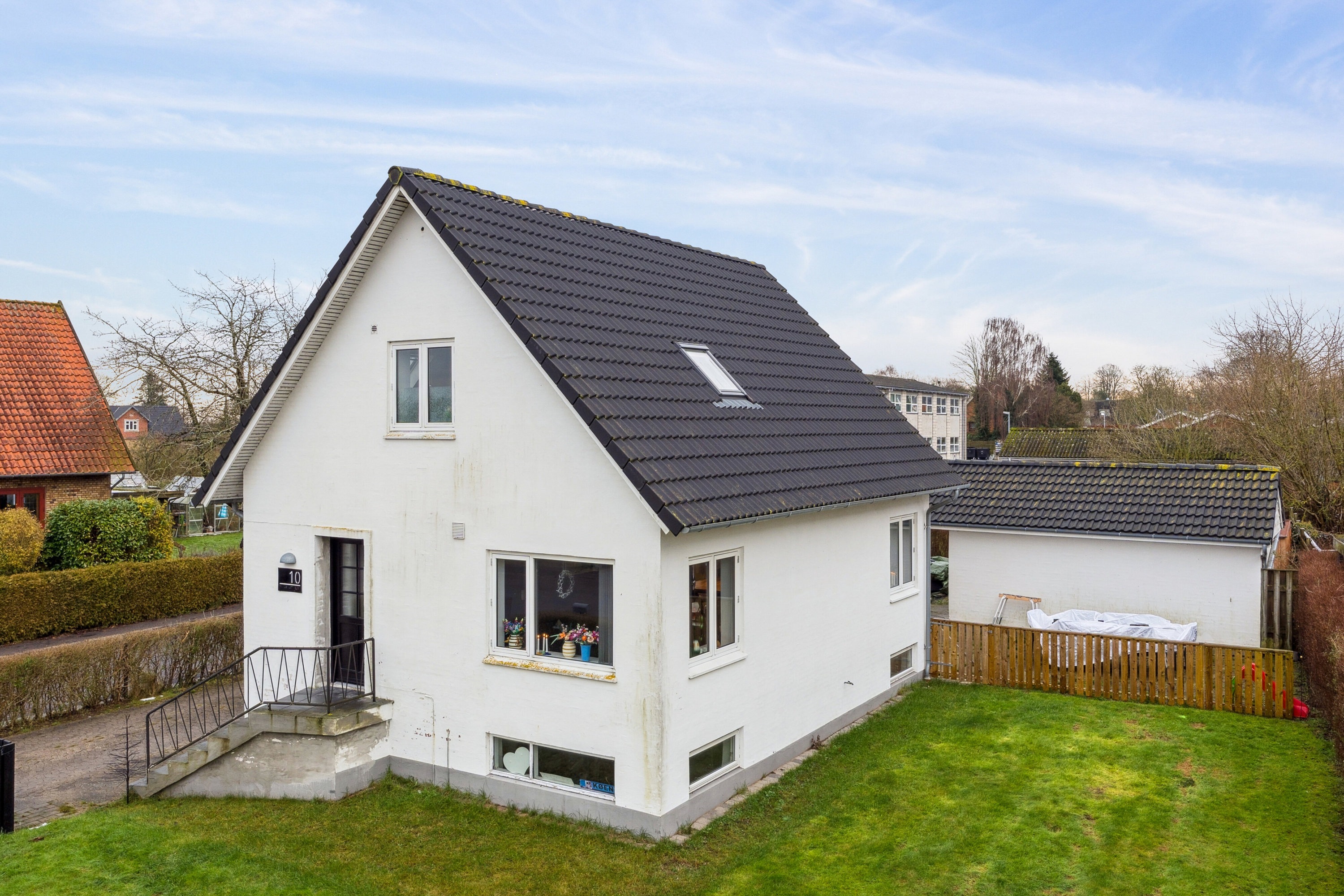 Villa: Set fra haven på Fredensvej 10, 4250 Fuglebjerg