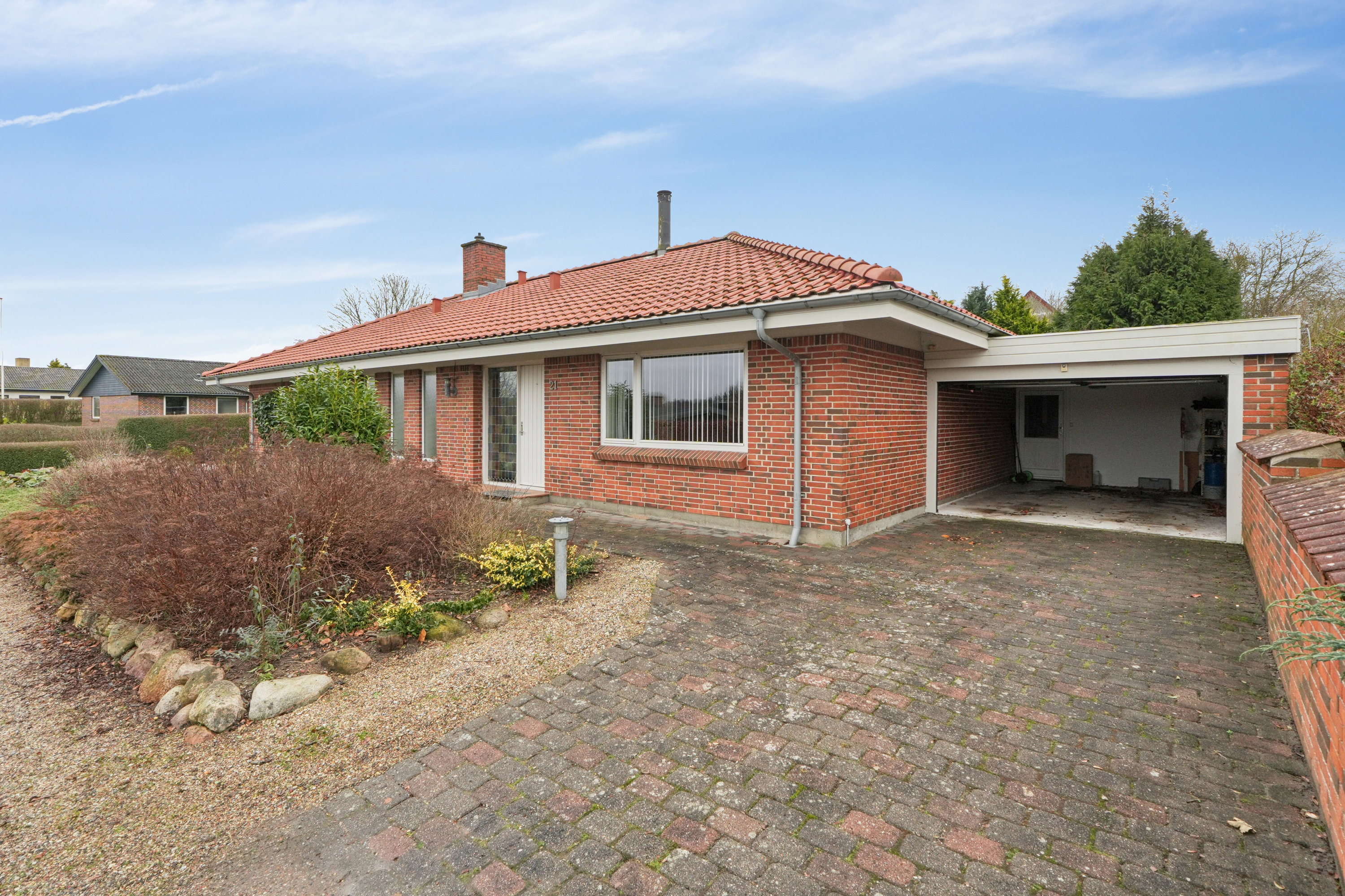 Fremhævet set fra vejen billede i fuldskærmstilstand. Billede af Kløvermarksvej 21, Ollerup, 5762 Vester Skerninge