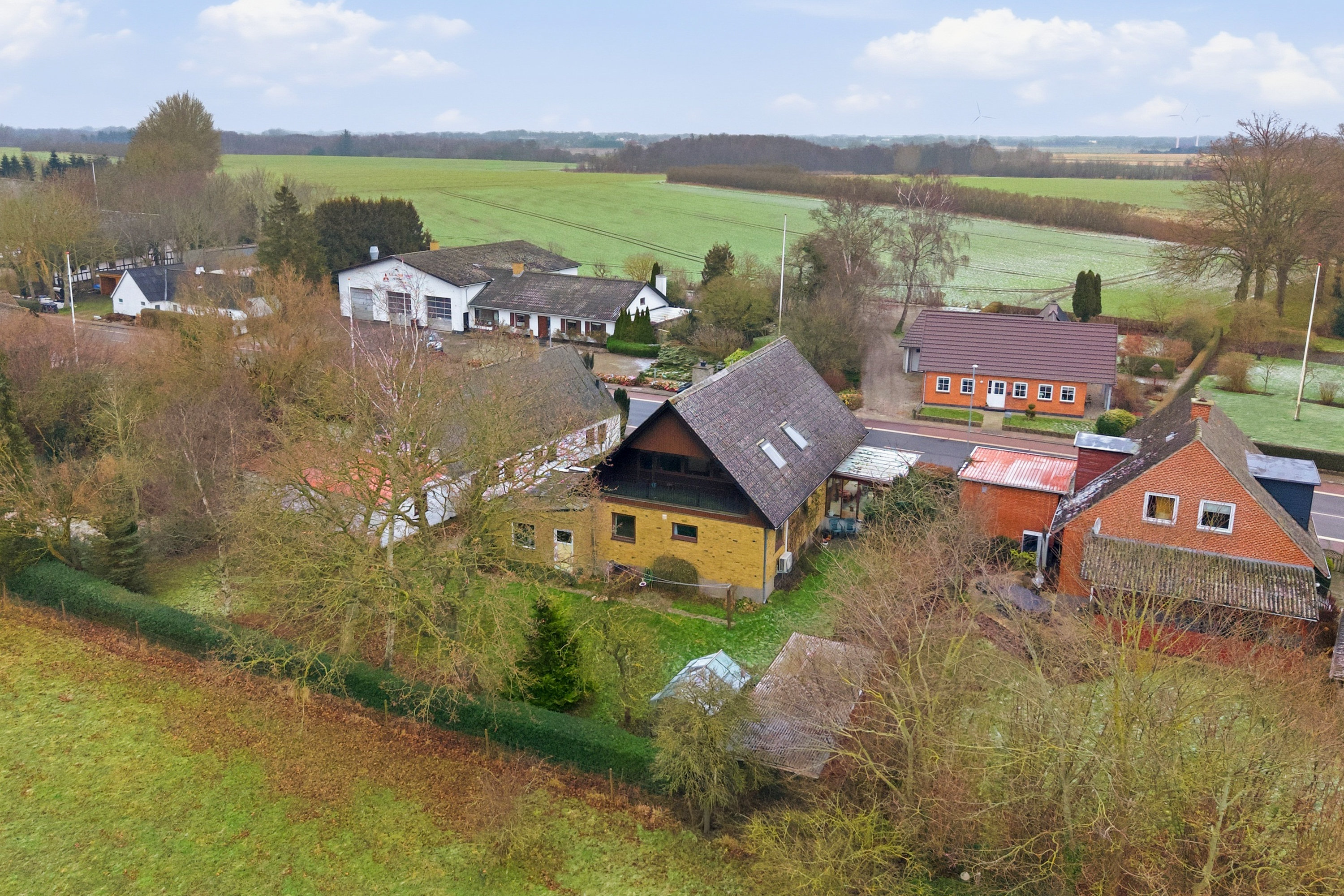 Fremhævet luftfoto billede i fuldskærmstilstand. Billede af Norupvej 142, Norup, 5450 Otterup