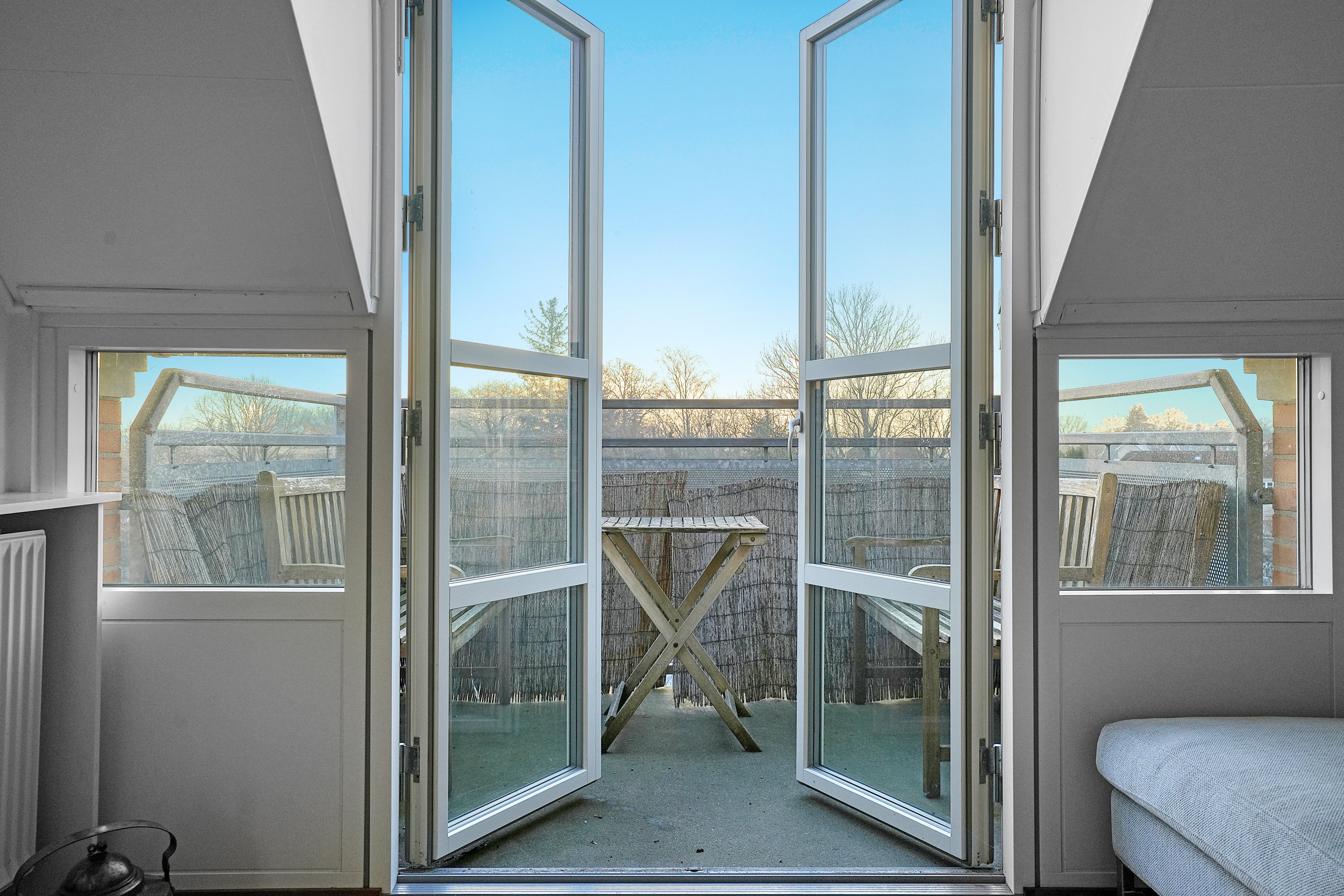 Fremhævet altan billede i fuldskærmstilstand. Billede af Chrst Boecksvej 20, 1. mf., 3480 Fredensborg