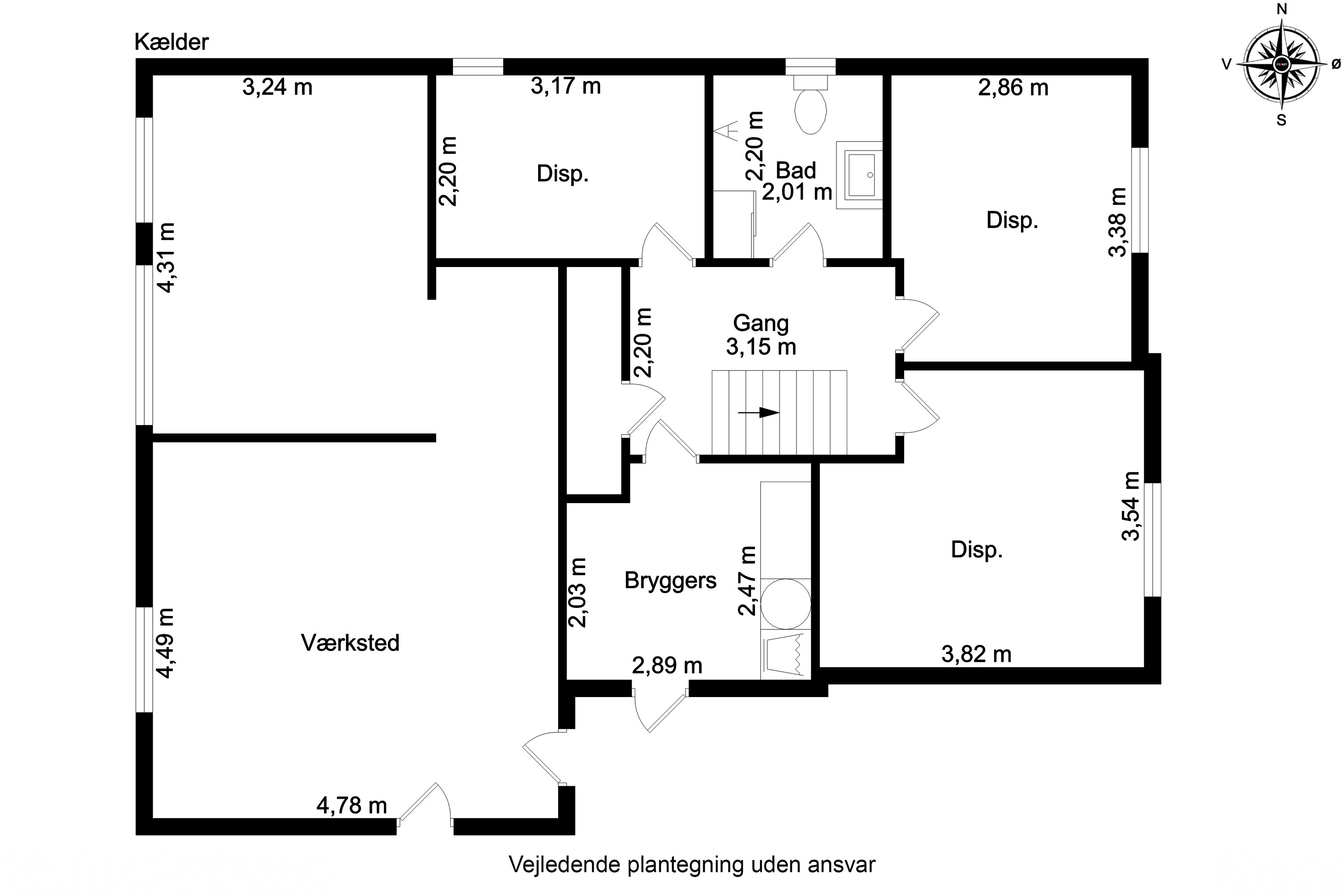 Plantegninger billede af Lindevej 1, 7200 Grindsted