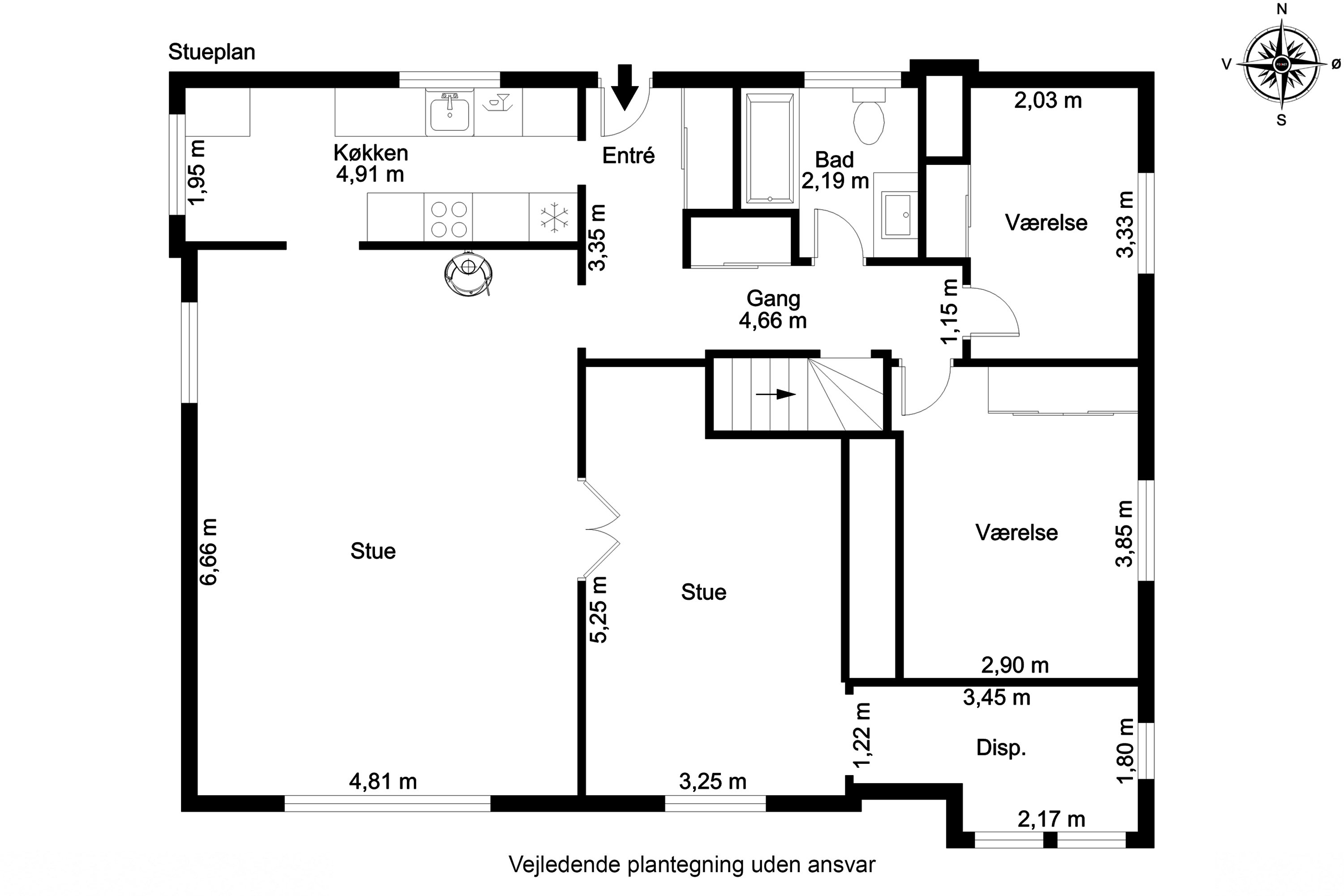 Plantegninger billede af Lindevej 1, 7200 Grindsted