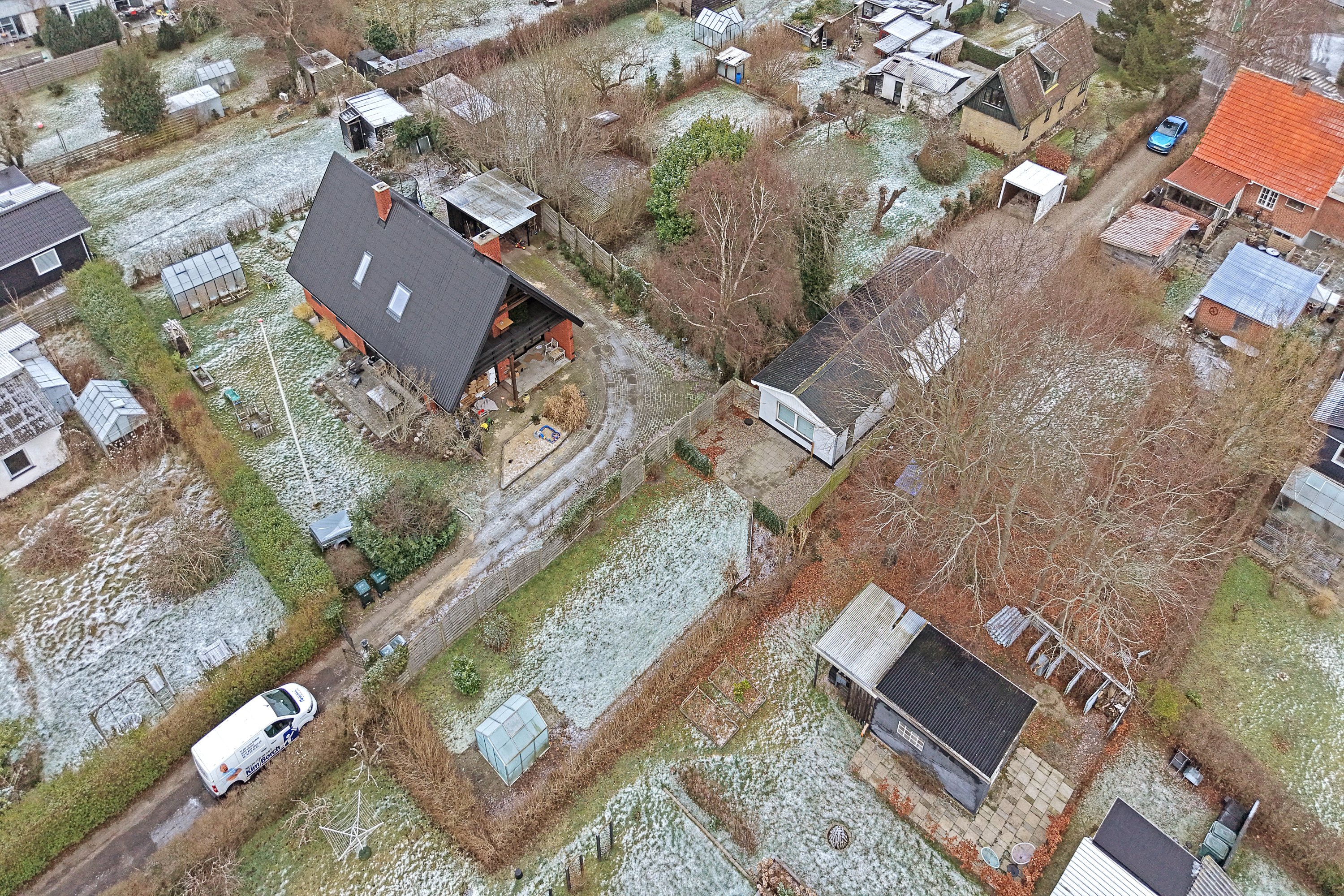 Fremhævet luftfoto billede i fuldskærmstilstand. Billede af Rørvigvej 51, 4500 Nykøbing Sj