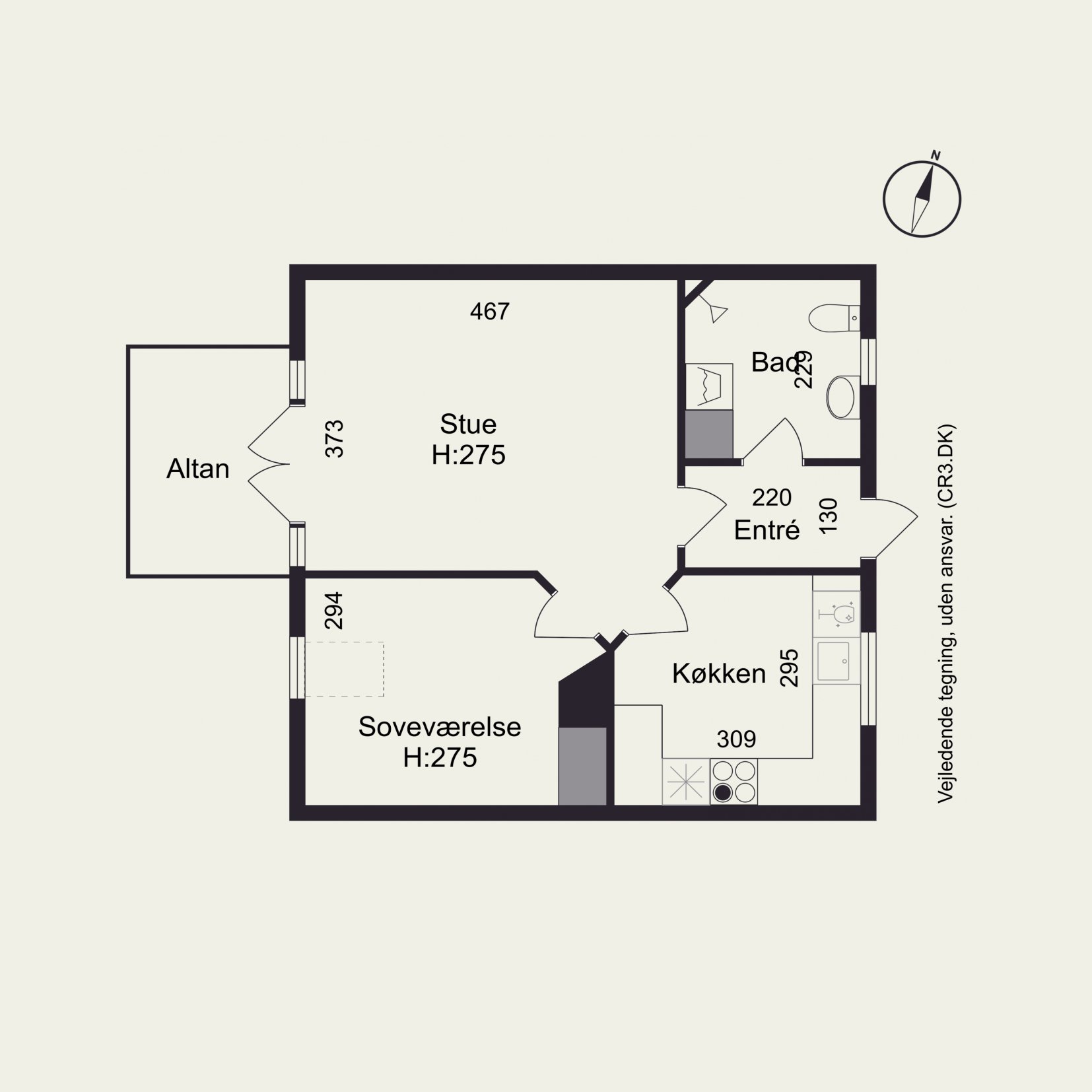 Plantegninger billede af Chrst Boecksvej 20, 1. mf., 3480 Fredensborg