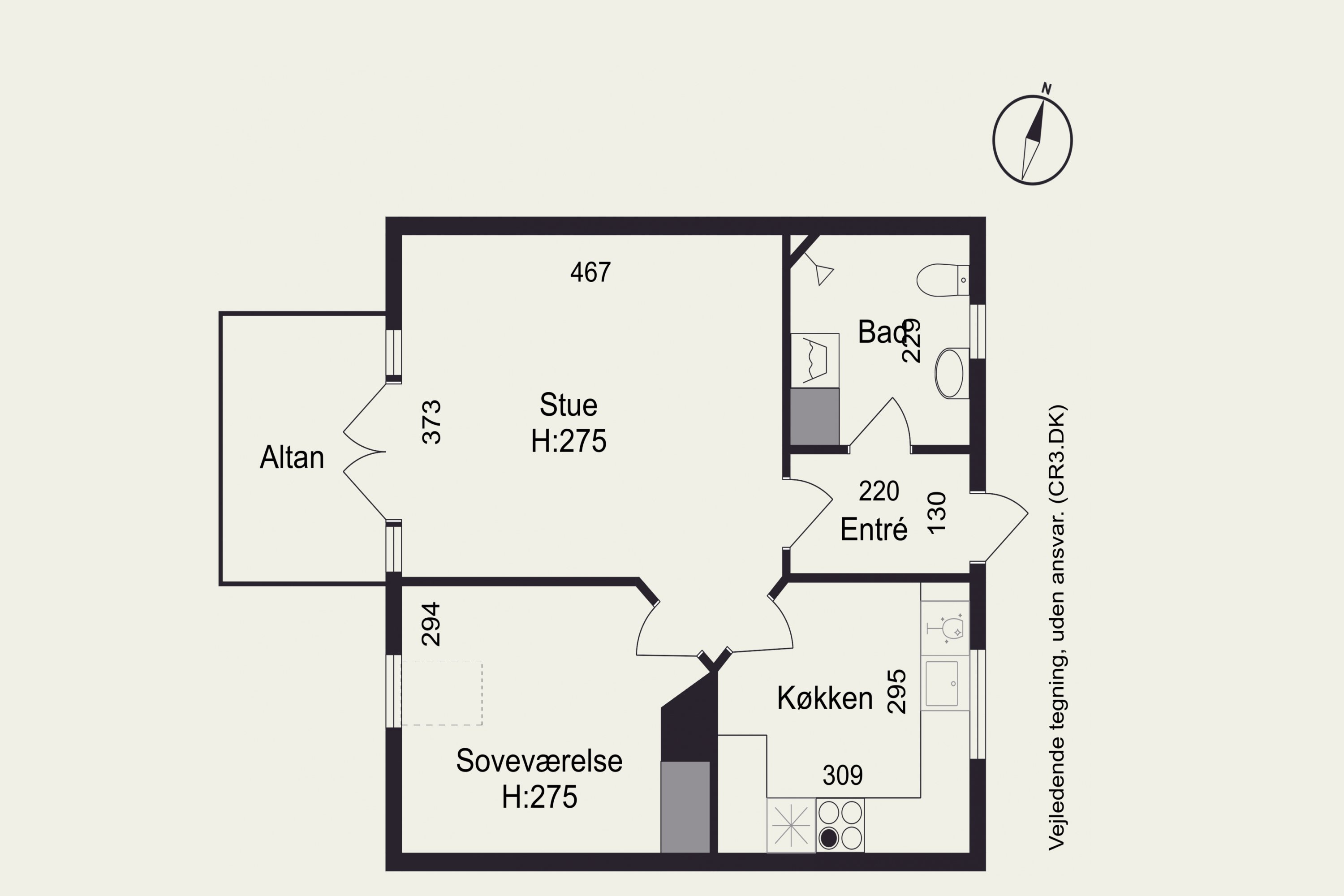 Plantegninger billede af Chrst Boecksvej 20, 1. mf., 3480 Fredensborg