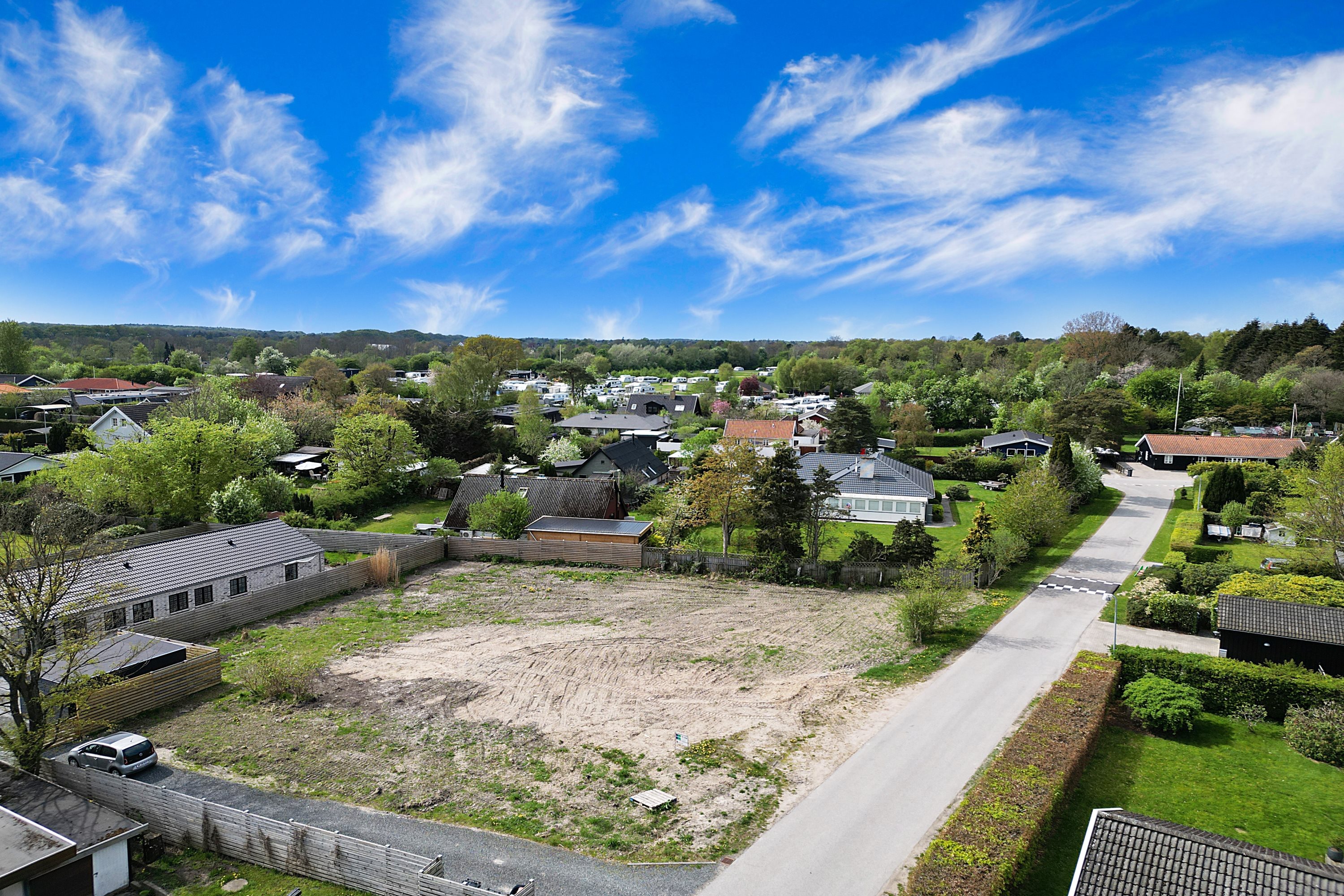 Fremhævet luftfoto billede i fuldskærmstilstand. Billede af Solvej 4A, 3100 Hornbæk