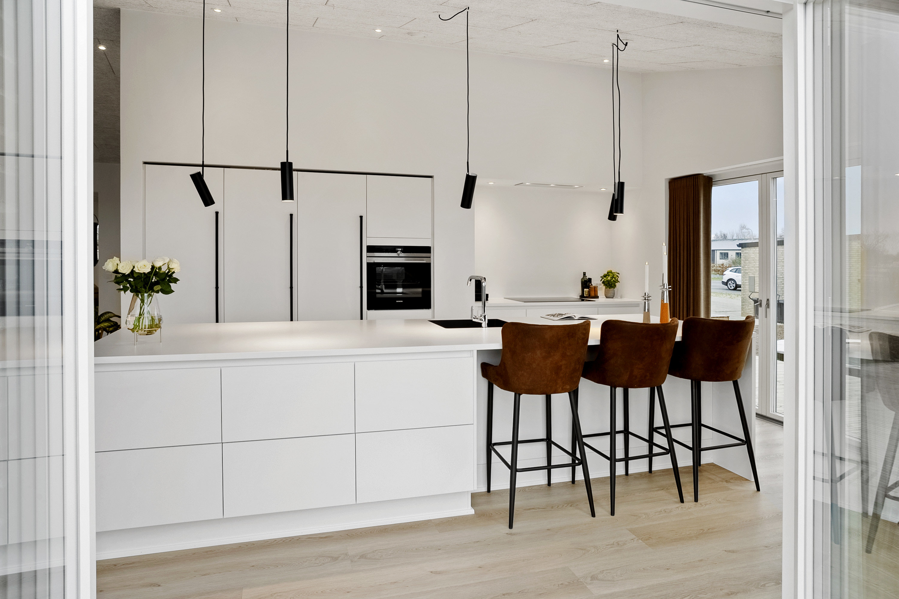 Fremhævet køkken billede i fuldskærmstilstand. Billede af Provstlund Skovvej 77, 8700 Horsens