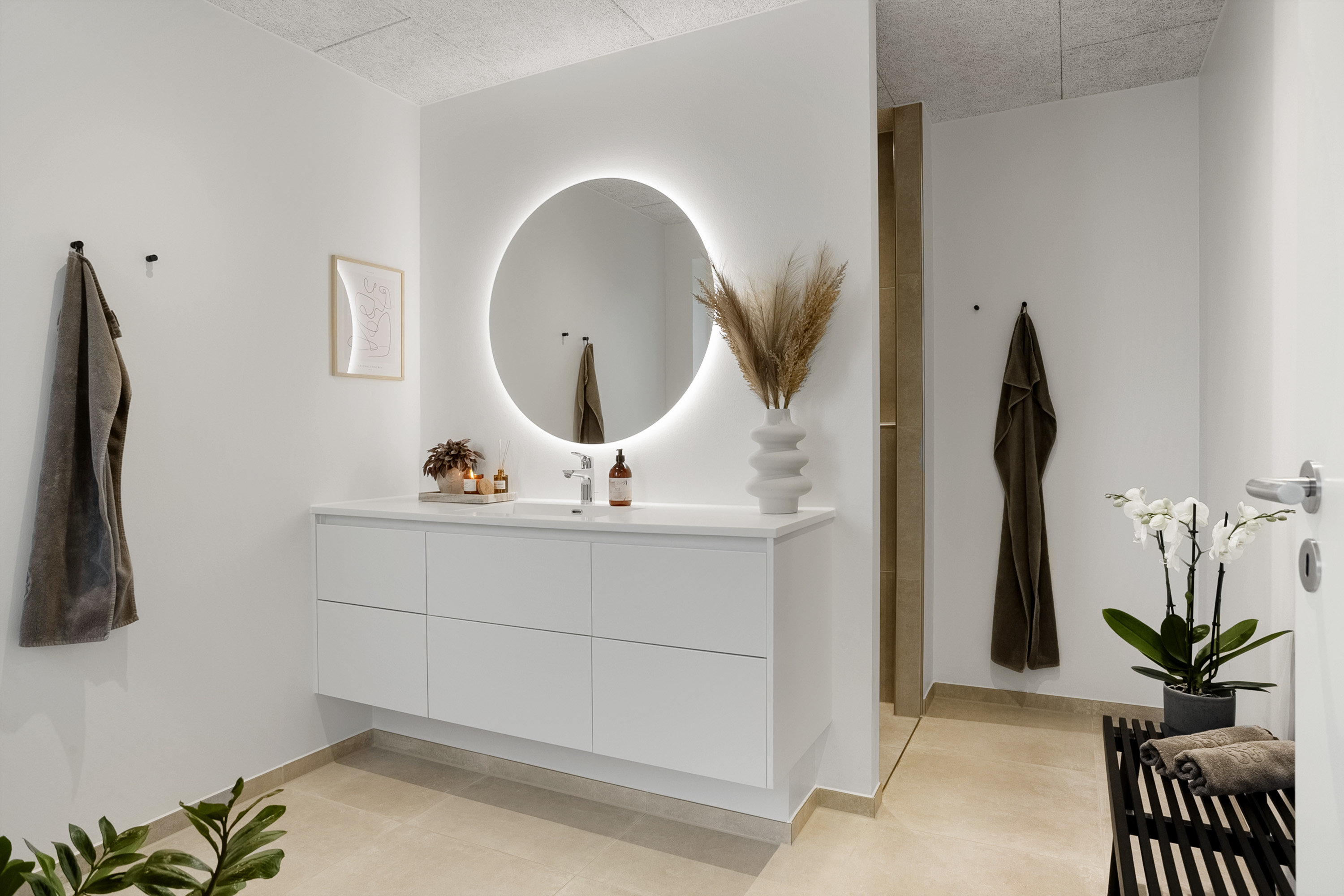 Fremhævet badeværelse billede i fuldskærmstilstand. Billede af Provstlund Skovvej 77, 8700 Horsens