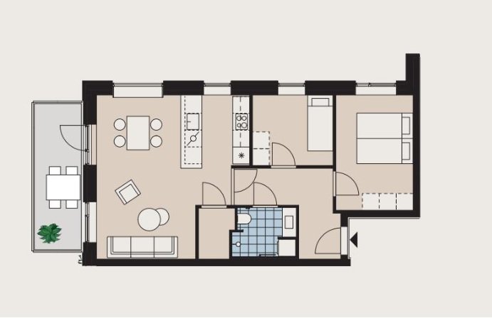 Plantegninger billede af Guldrankevej 11, 2. 4., 5200 Odense V